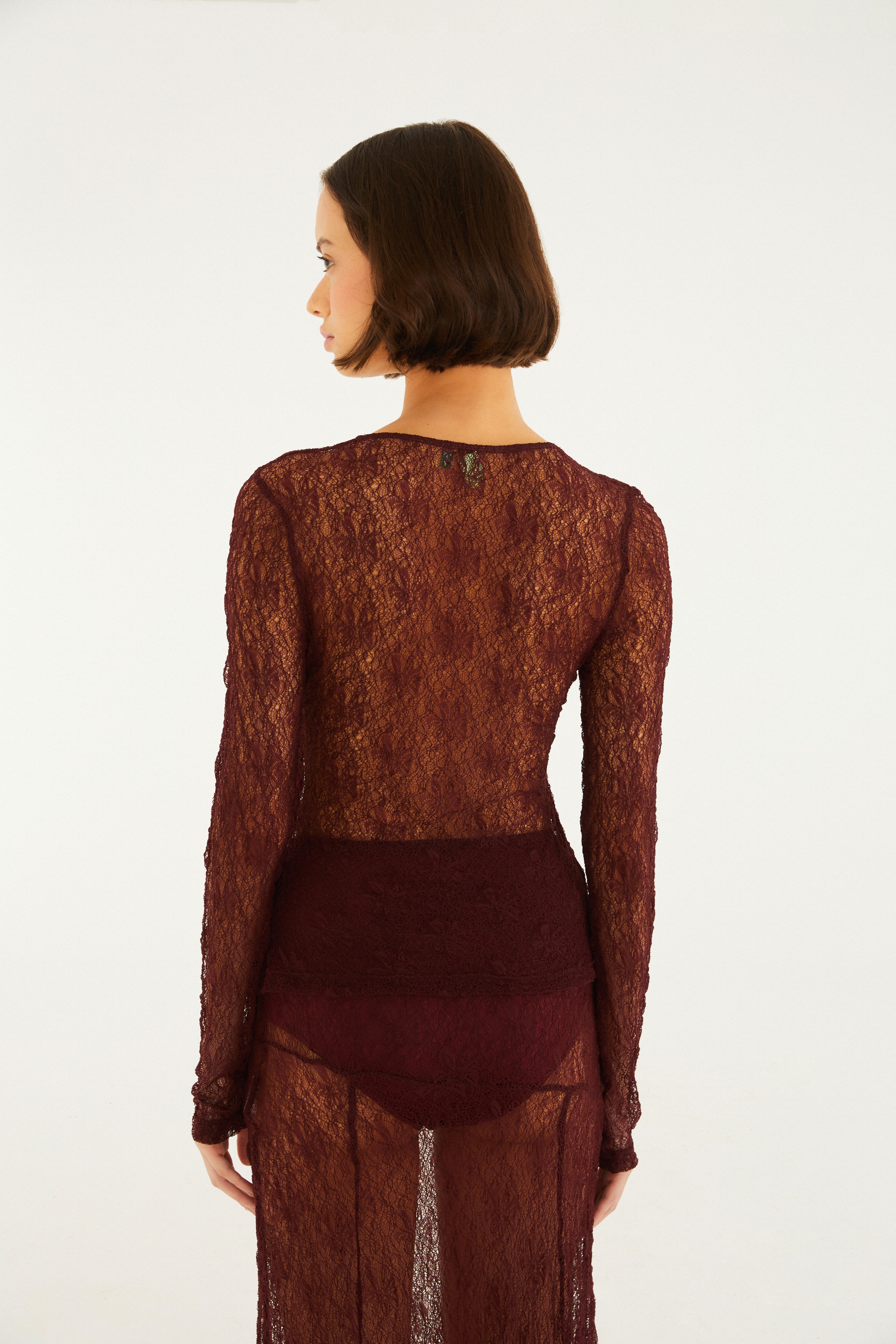 Blusa Manga Longa Rendinha