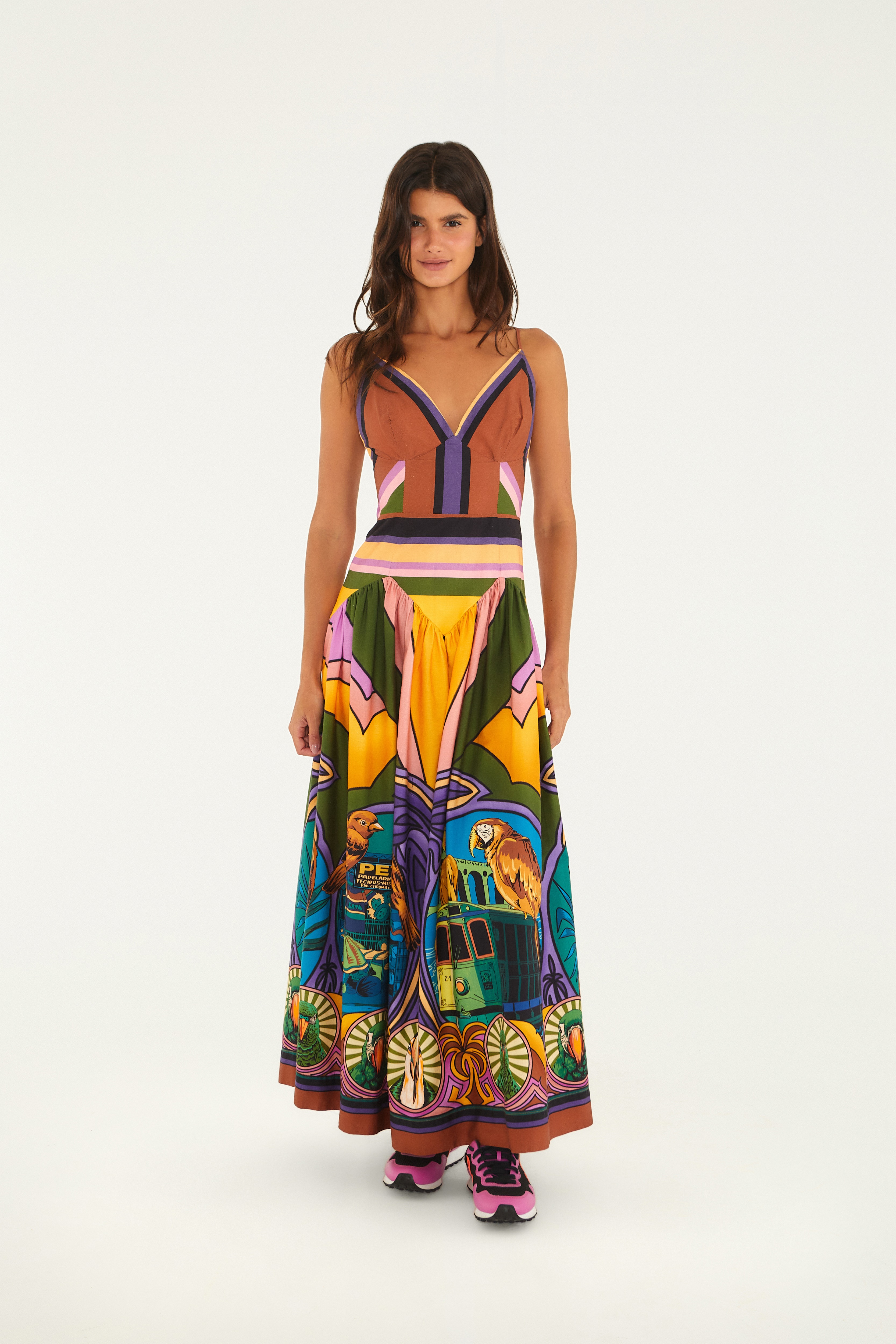 Vestido Midi Listras Pelo Rio