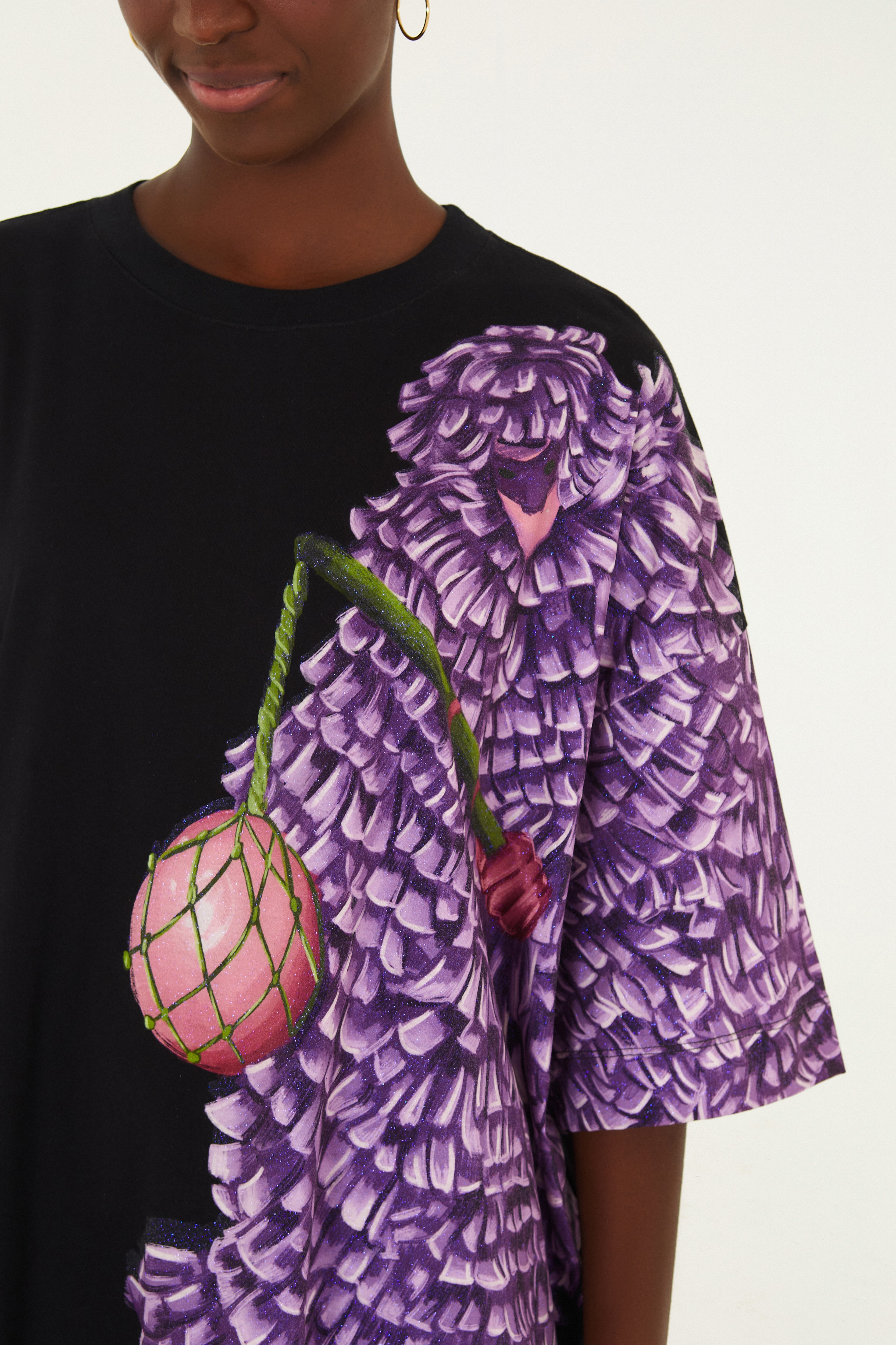 Vestido T-Shirt Estampado Turmas