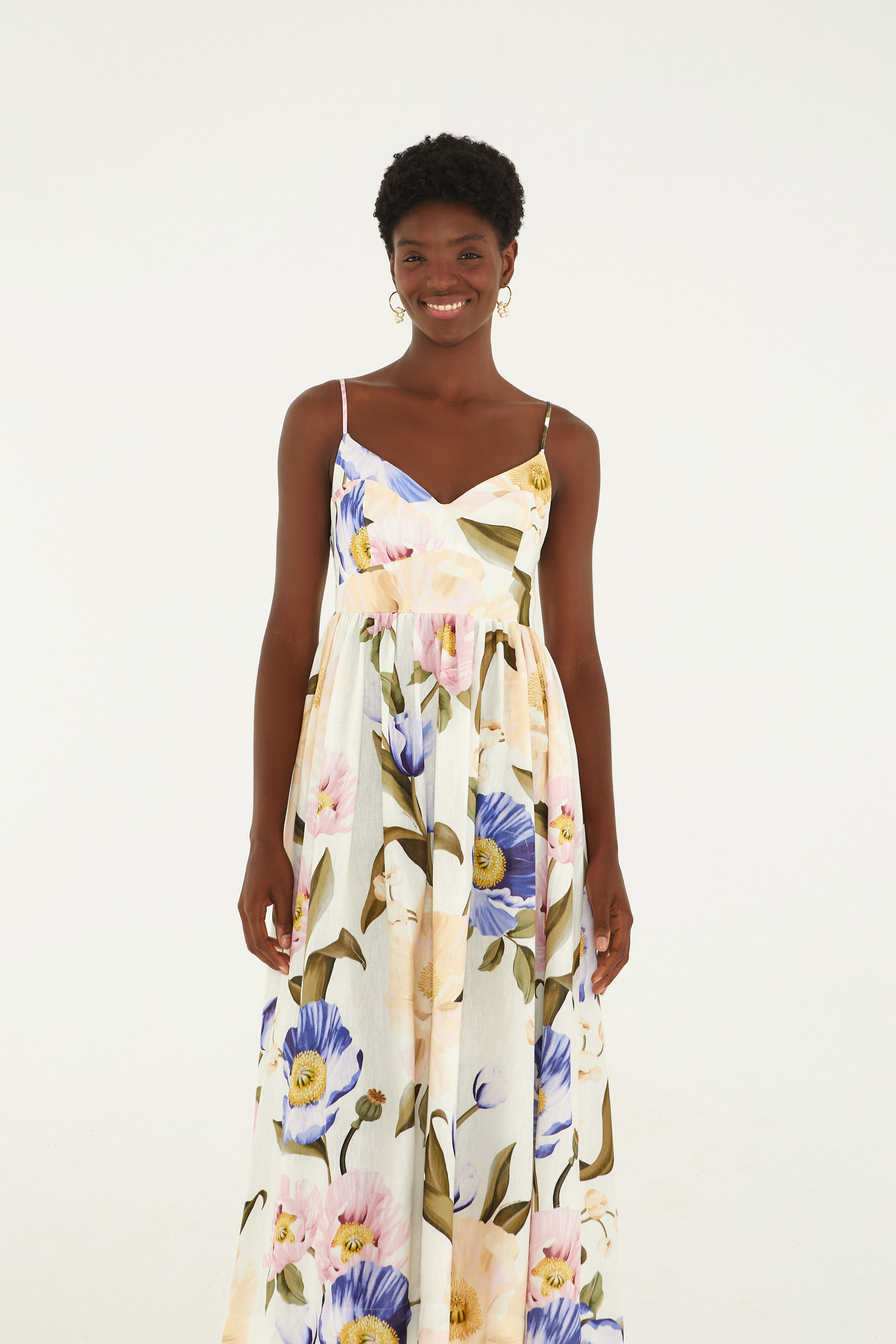 Vestido Cropped Estampado Floral Lola
