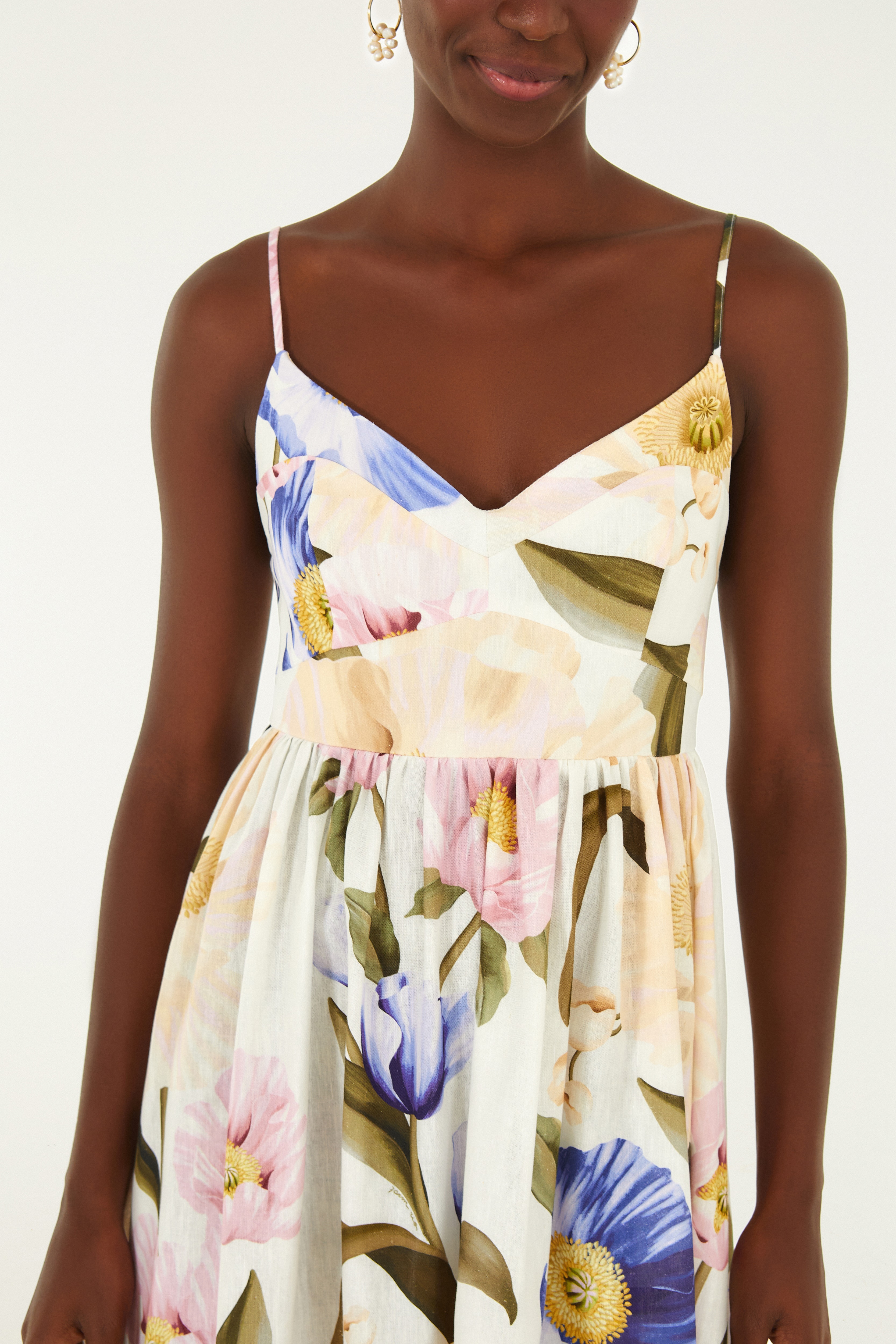 Vestido Cropped Estampado Floral Lola