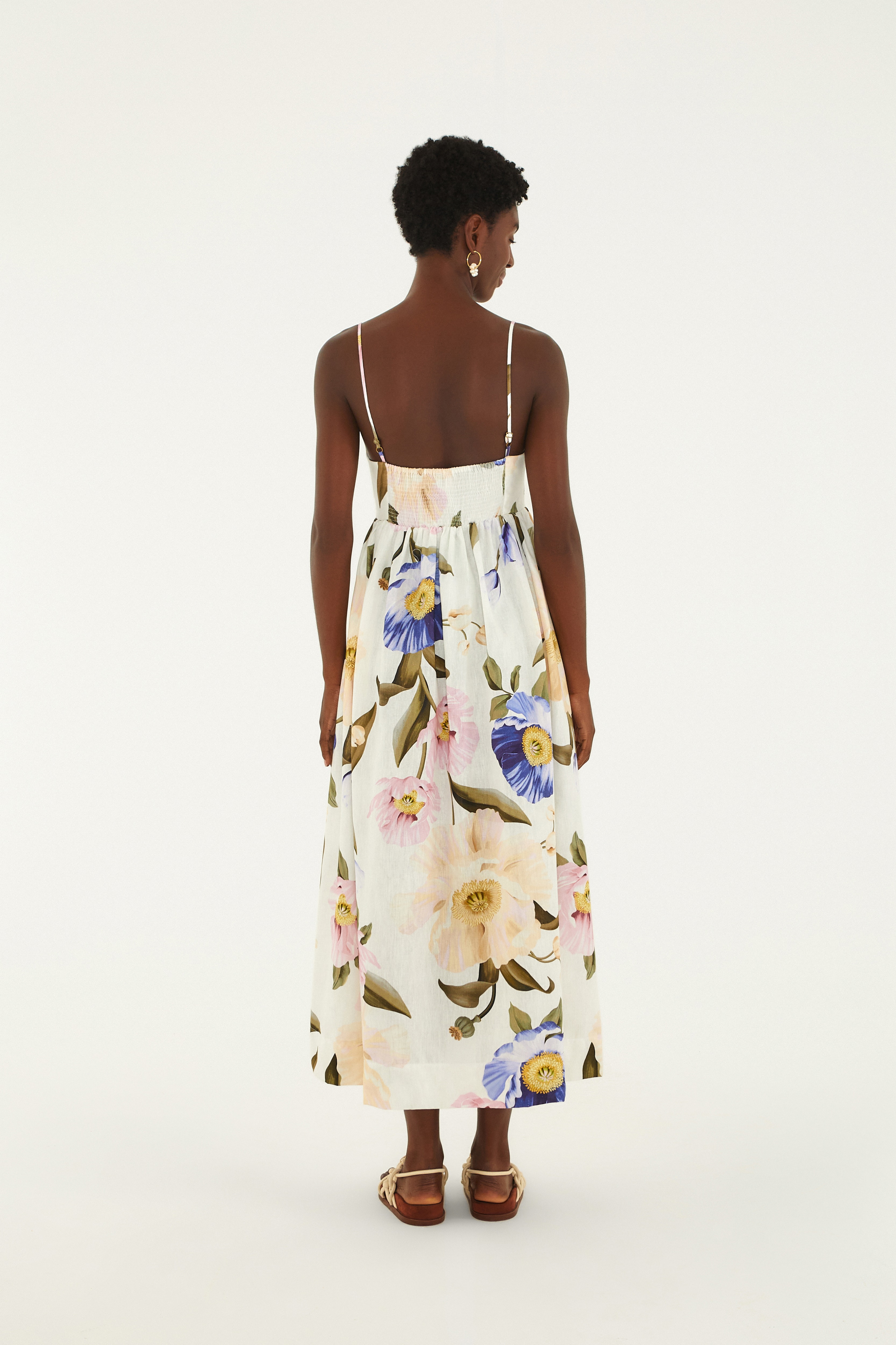 Vestido Cropped Estampado Floral Lola