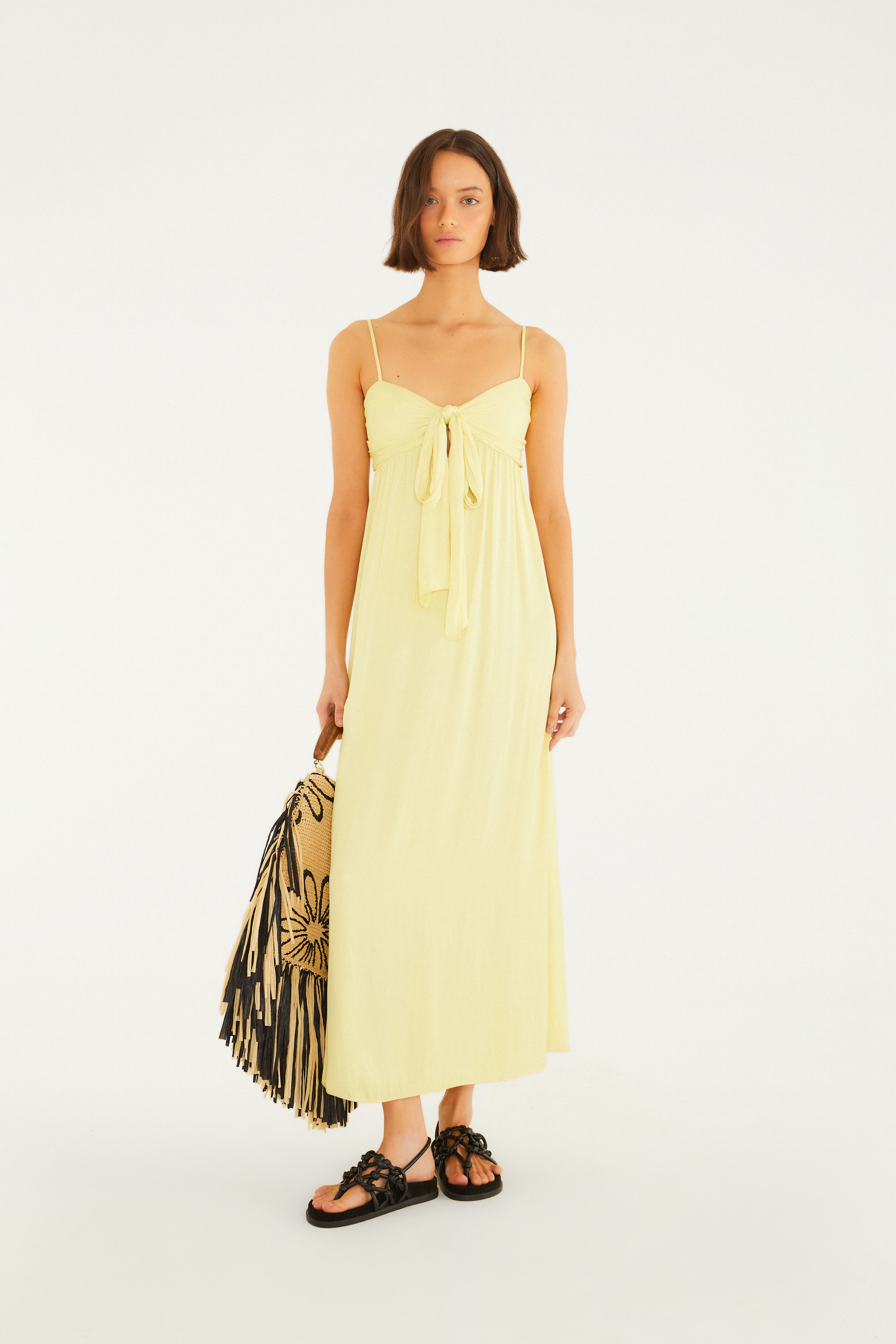 Vestido Cetim Amarração
