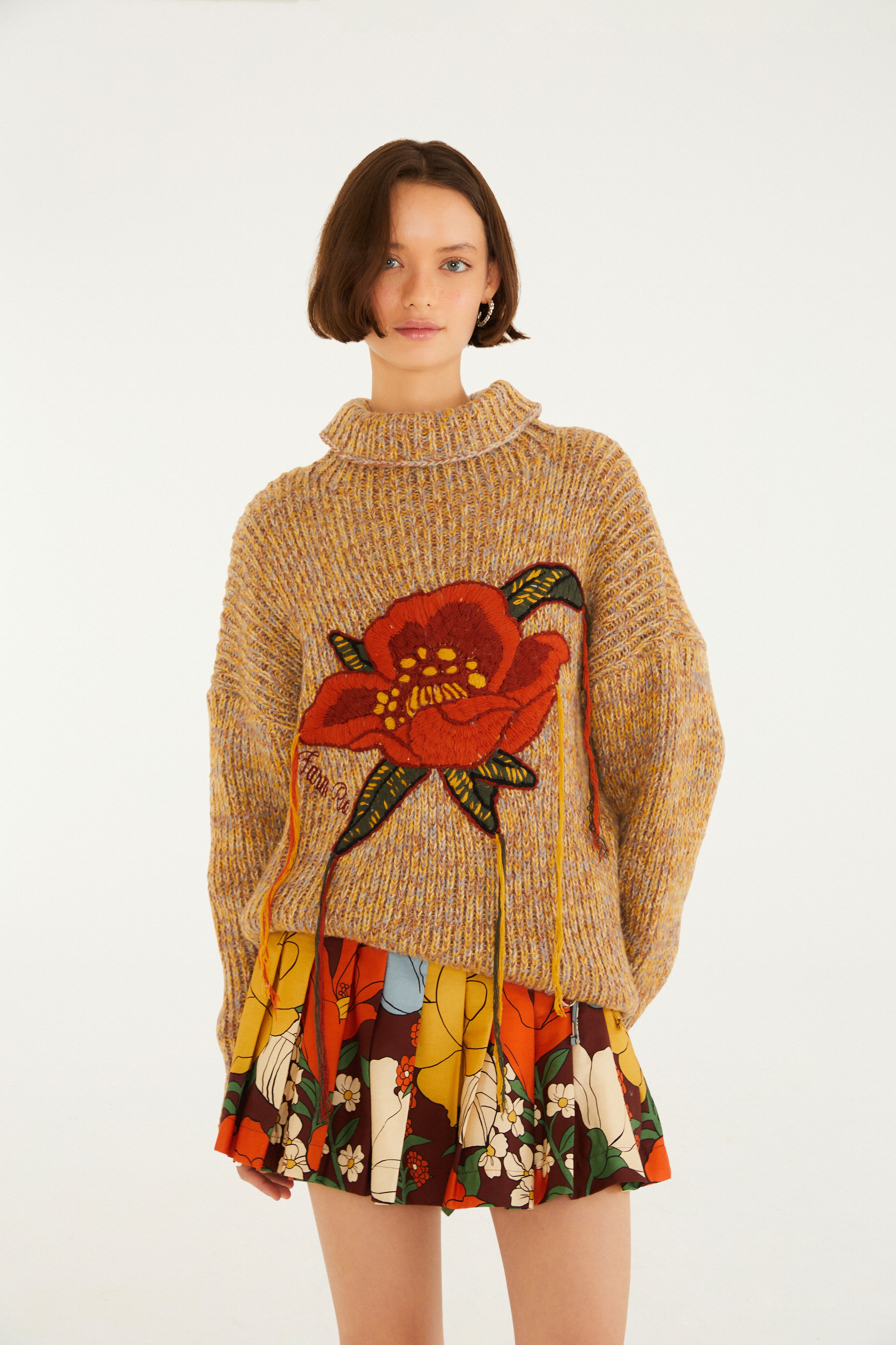 Pull Tricot Mesclado Farmrio