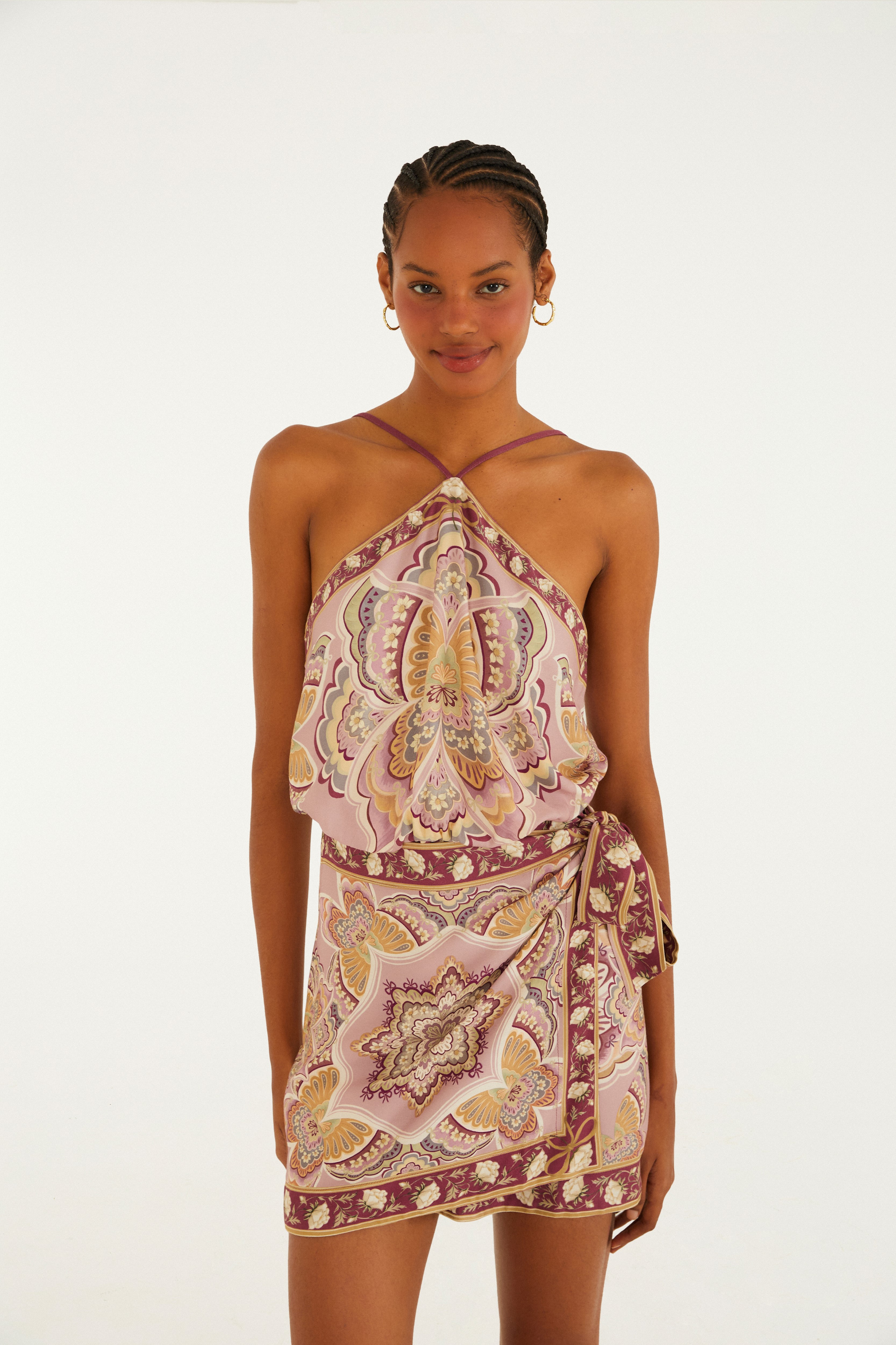 Vestido Curto Estampado Sophie