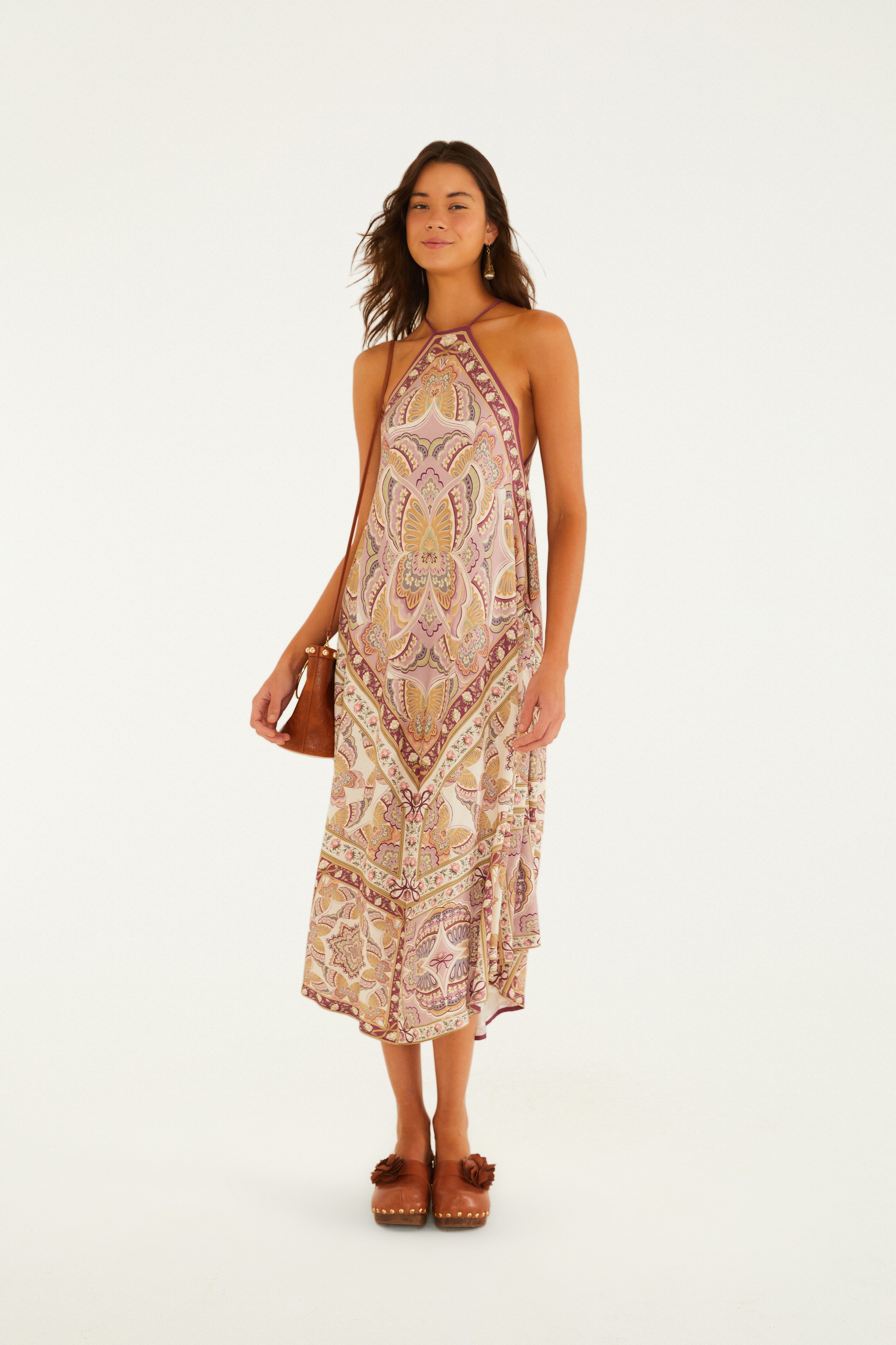 Vestido Longo Estampado Sophie