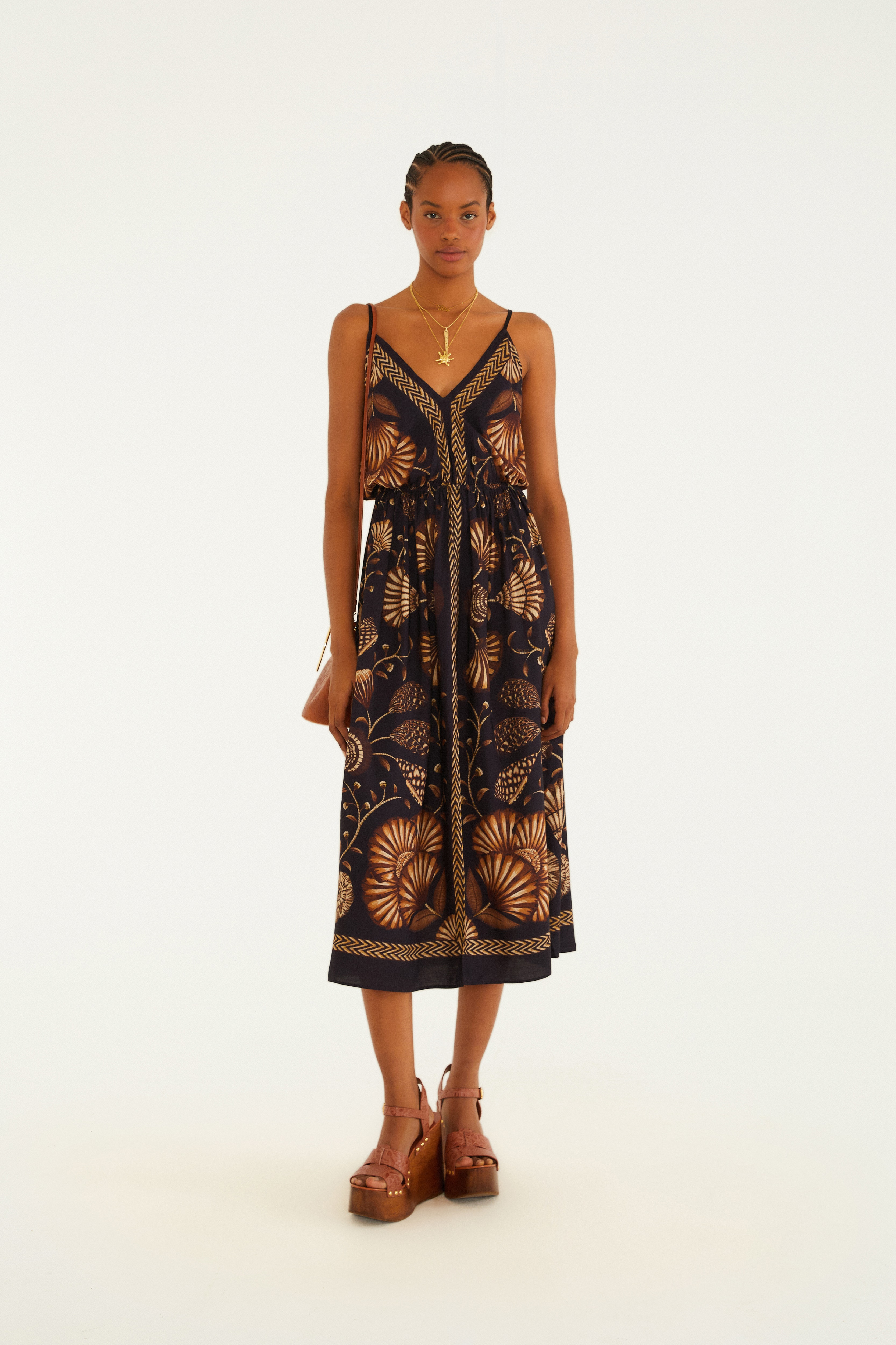 Vestido Cropped Estampado Sonho De Concha