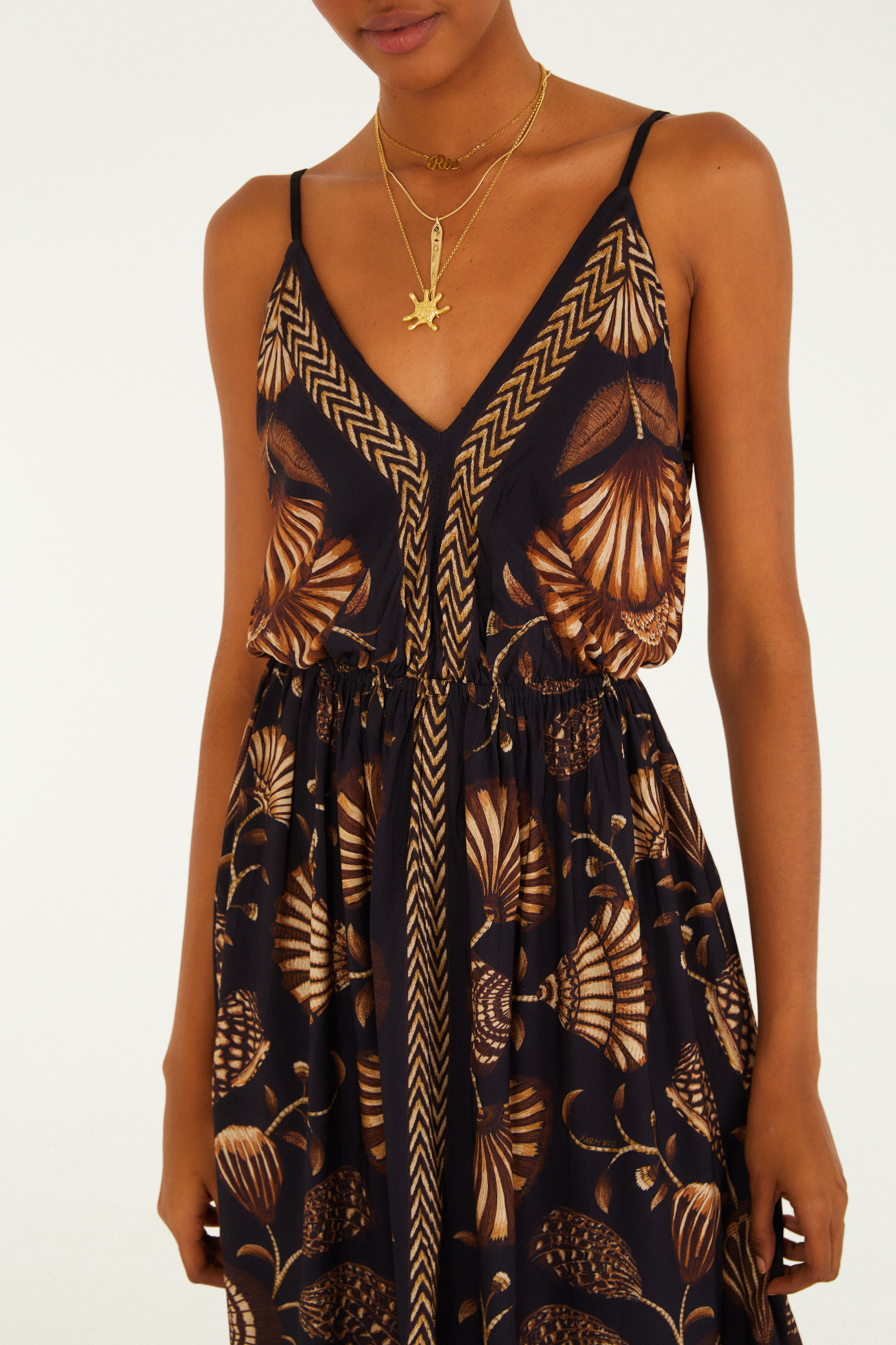 Vestido Cropped Estampado Sonho De Concha