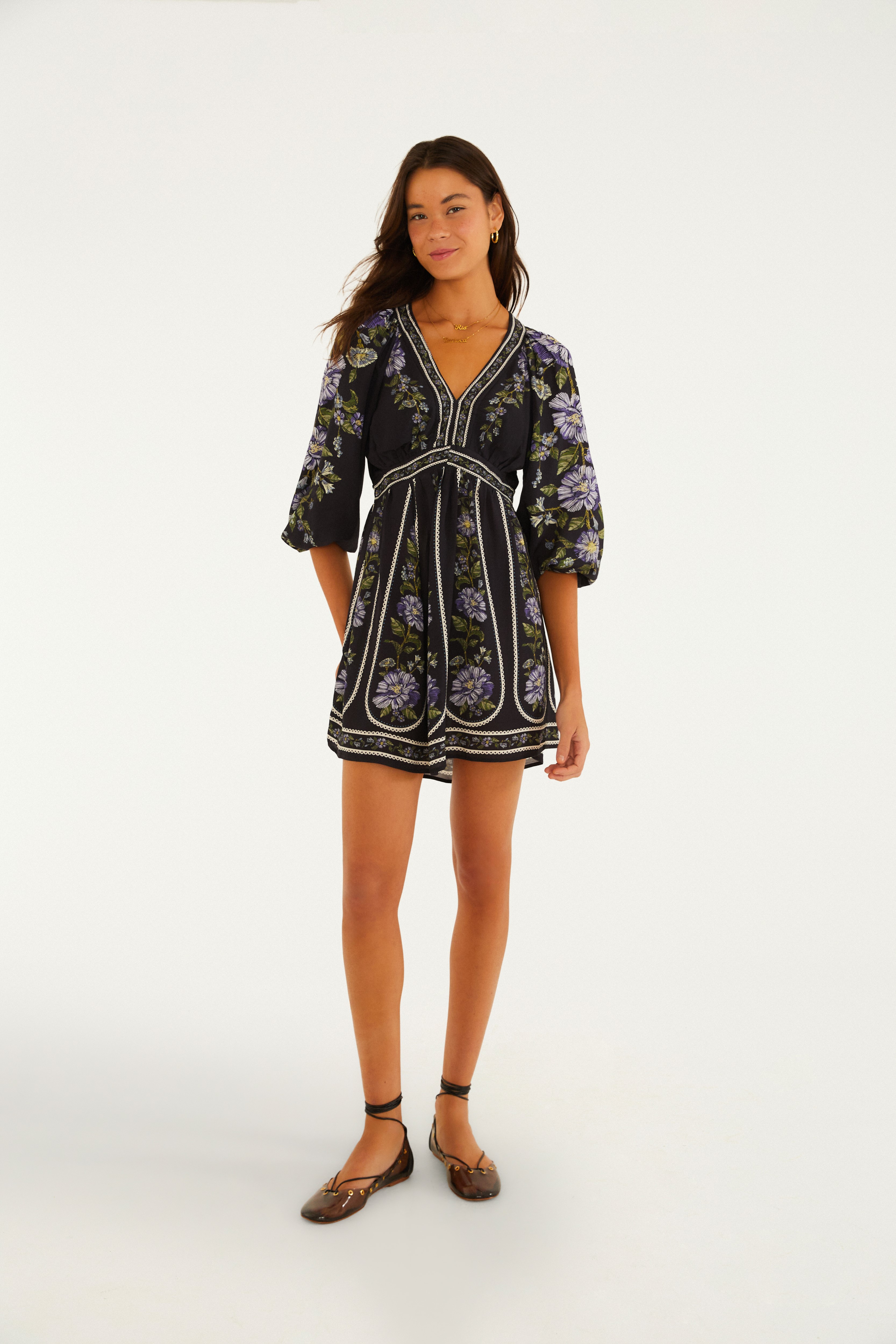 Vestido Curto Estampado Julieta
