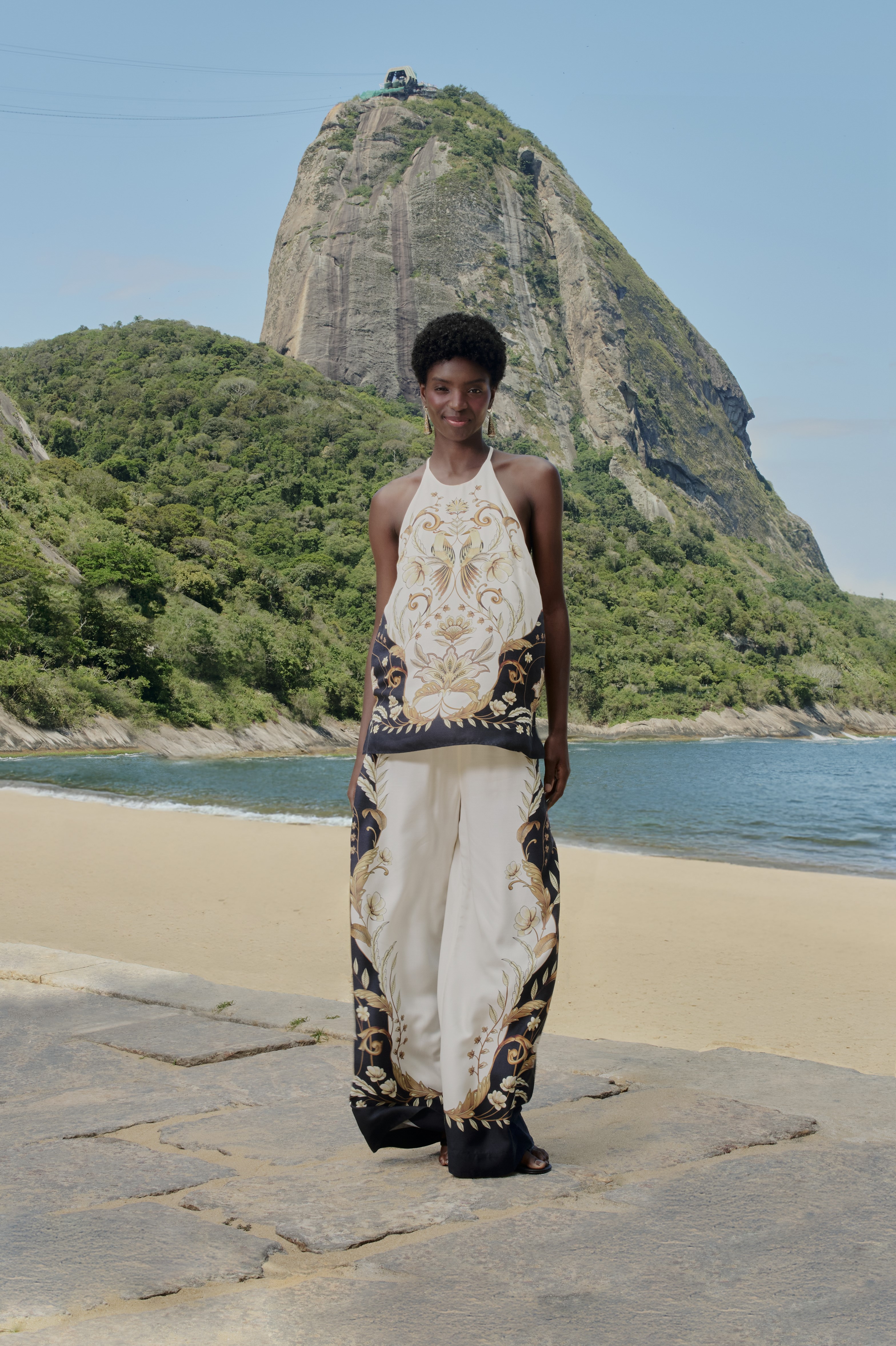 Calça Reta Estampada Milena