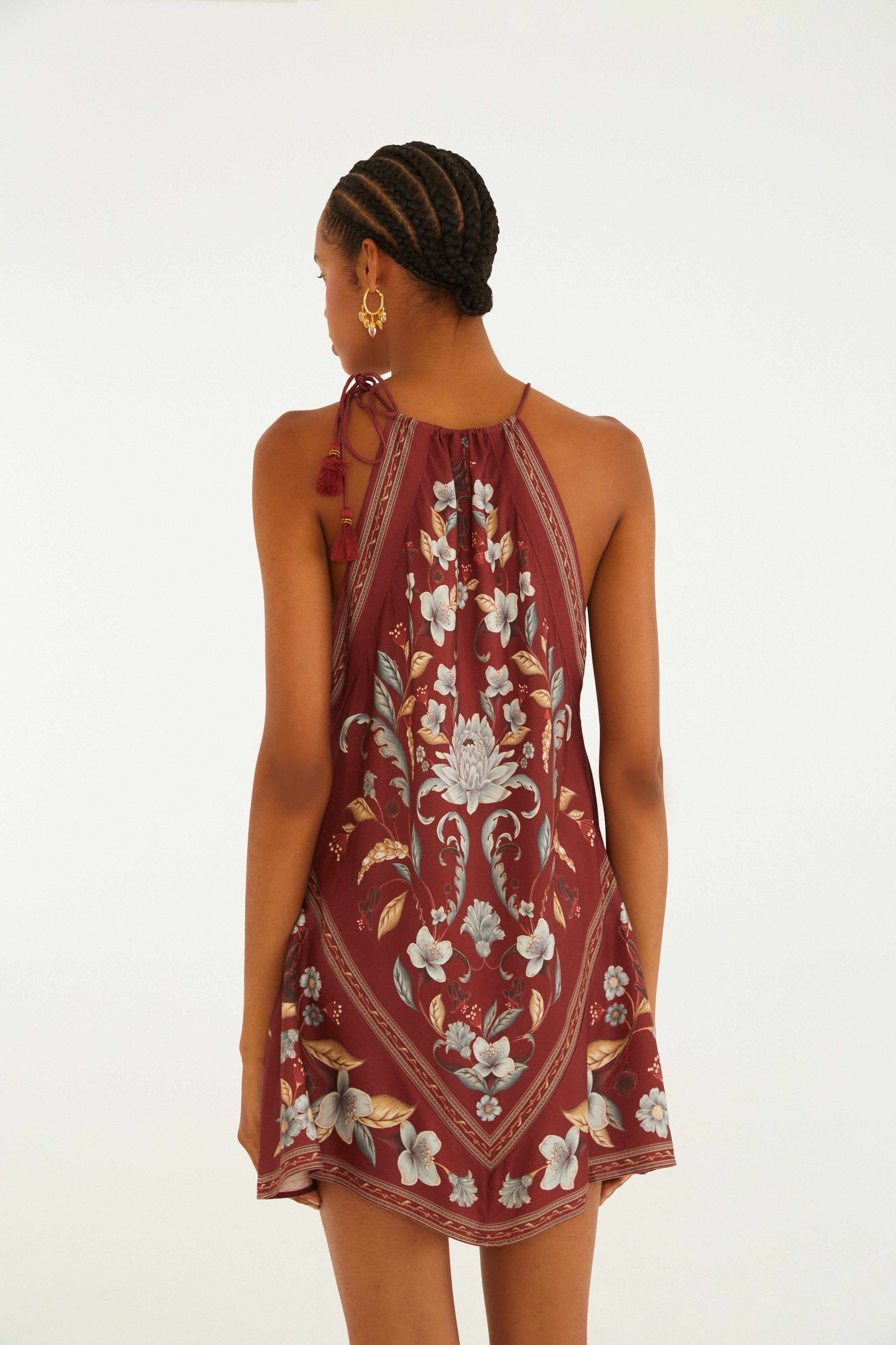Vestido Curto Estampado Retrópico