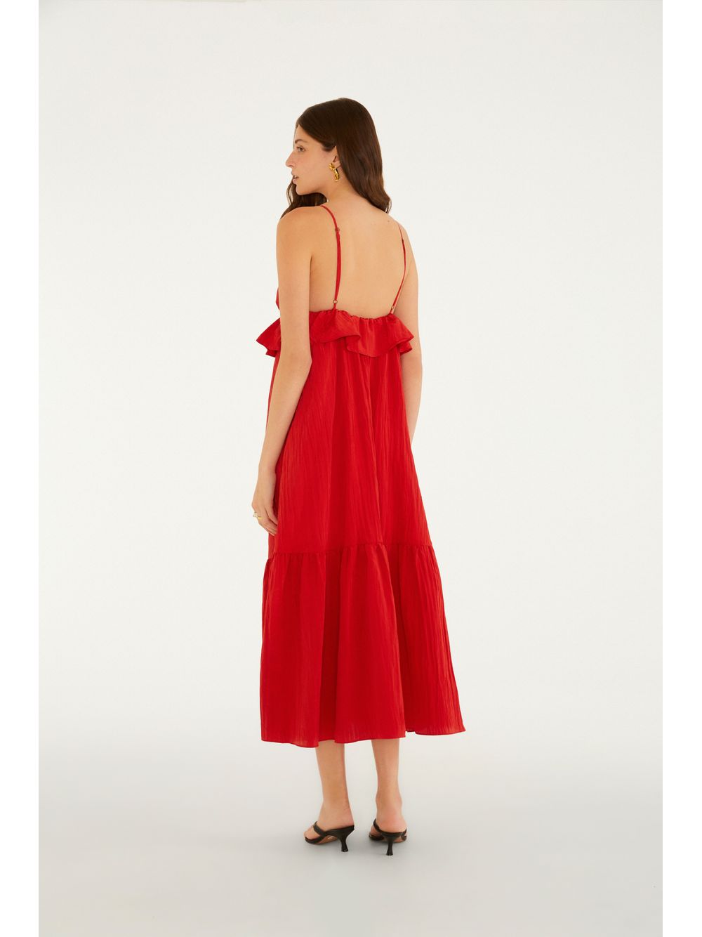 Farm — Vestido Fluido Midi