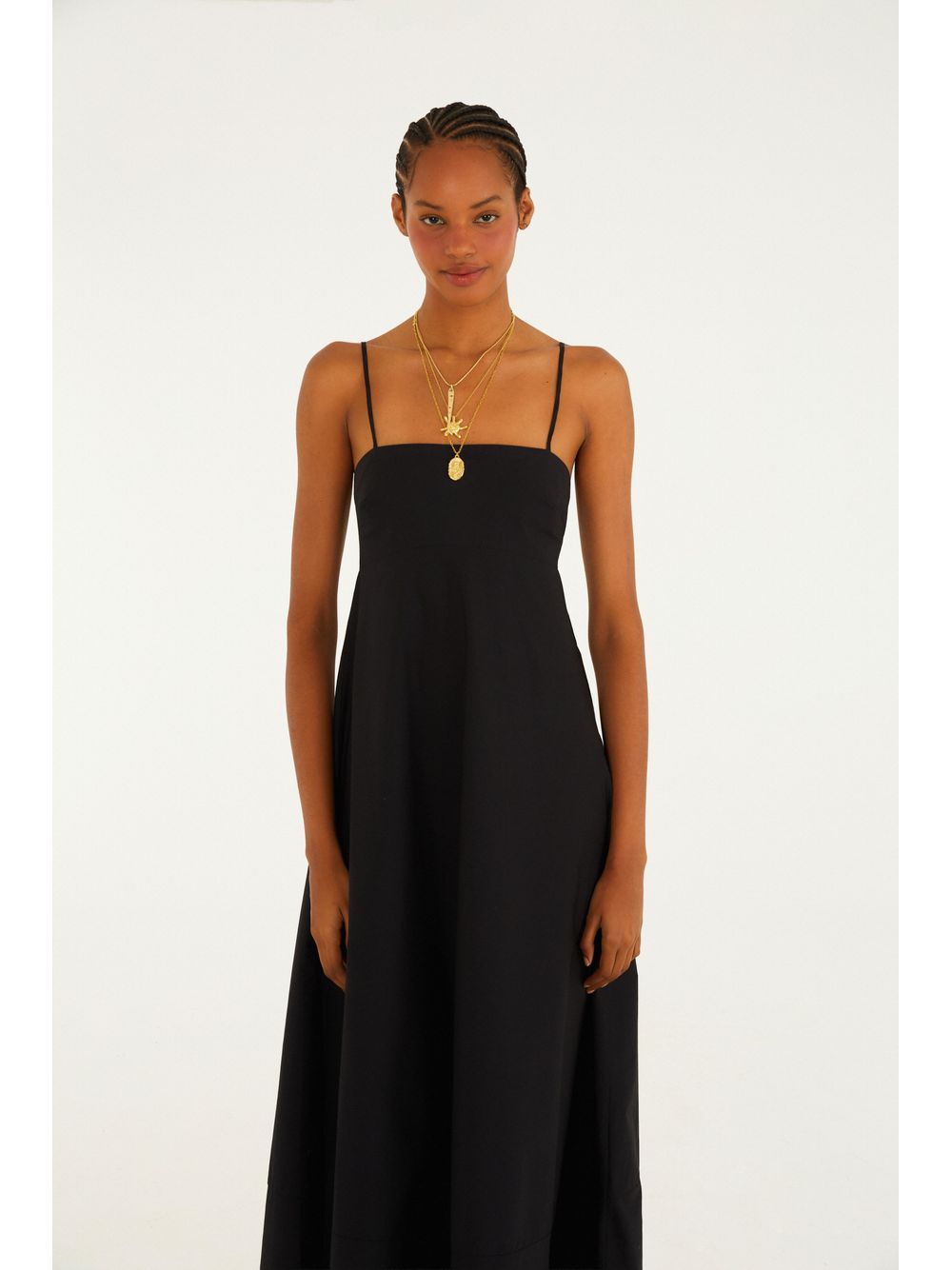 Farm — Vestido Volume Midi