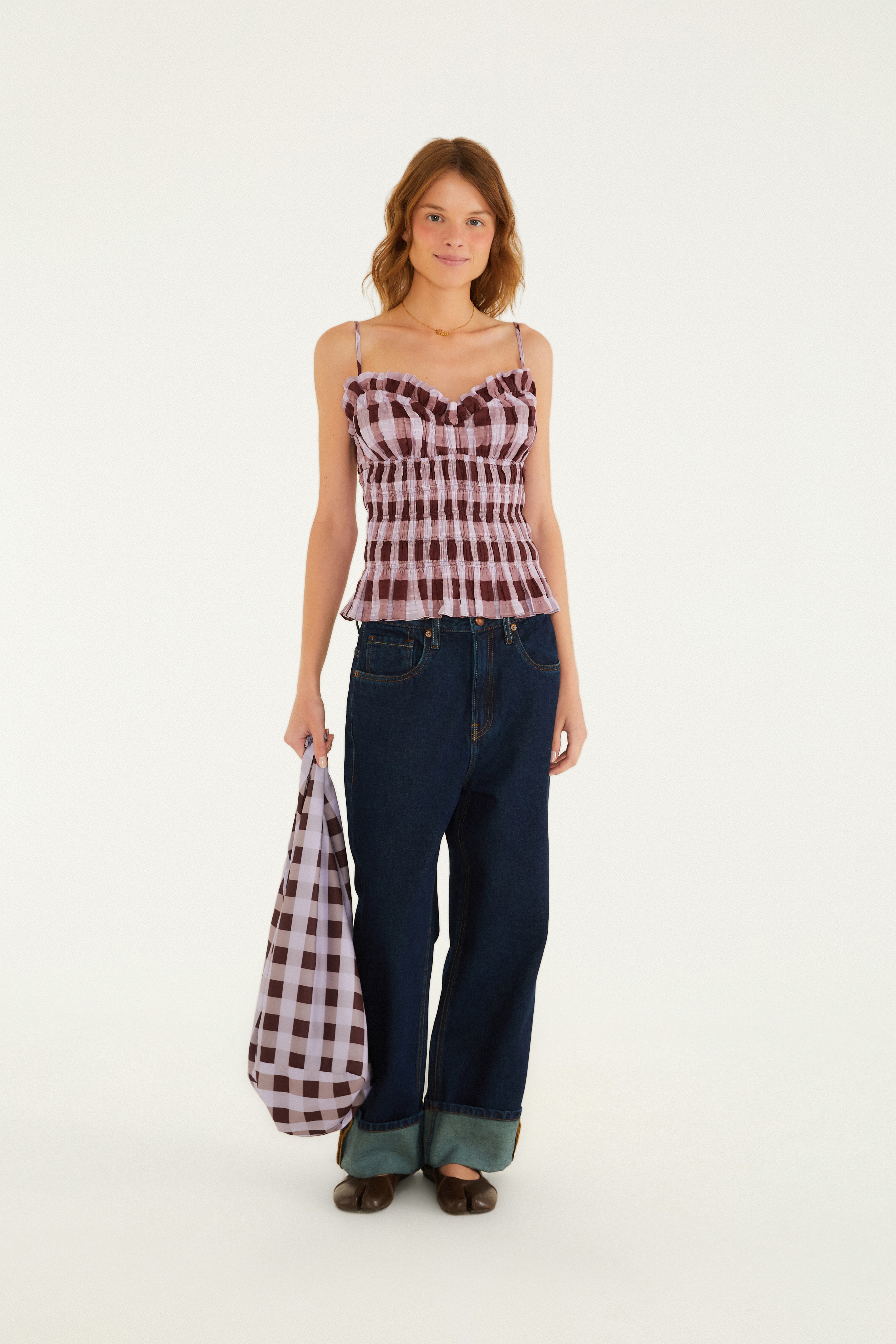 Blusa Xadrez Romântico