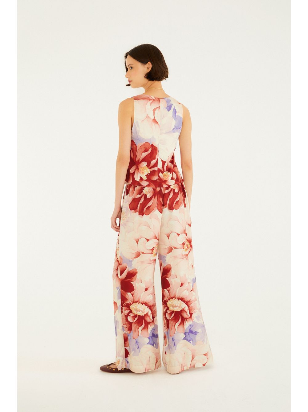 Farm — Calça Estampada Floral Doce