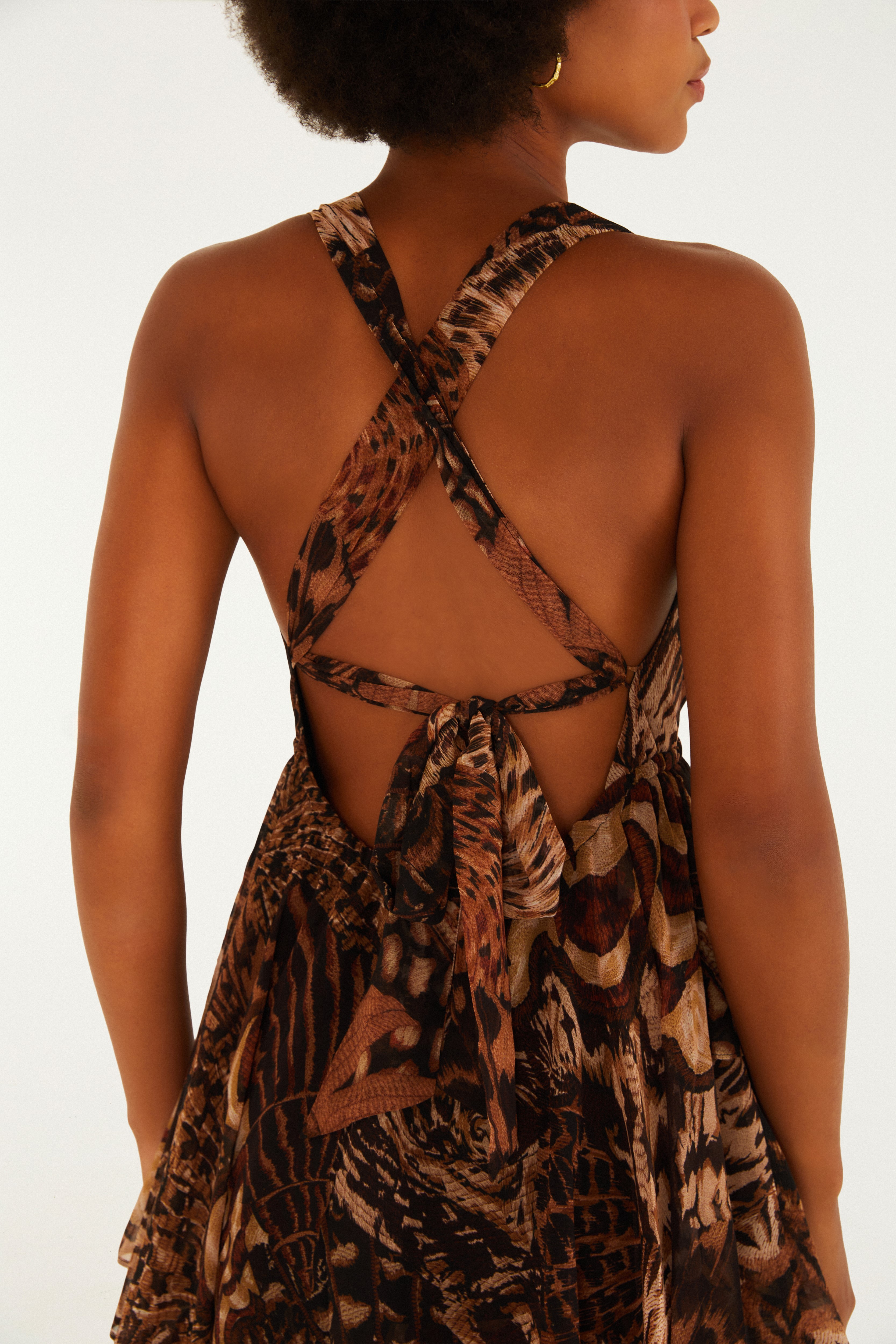 Vestido Longo Estampado Camu