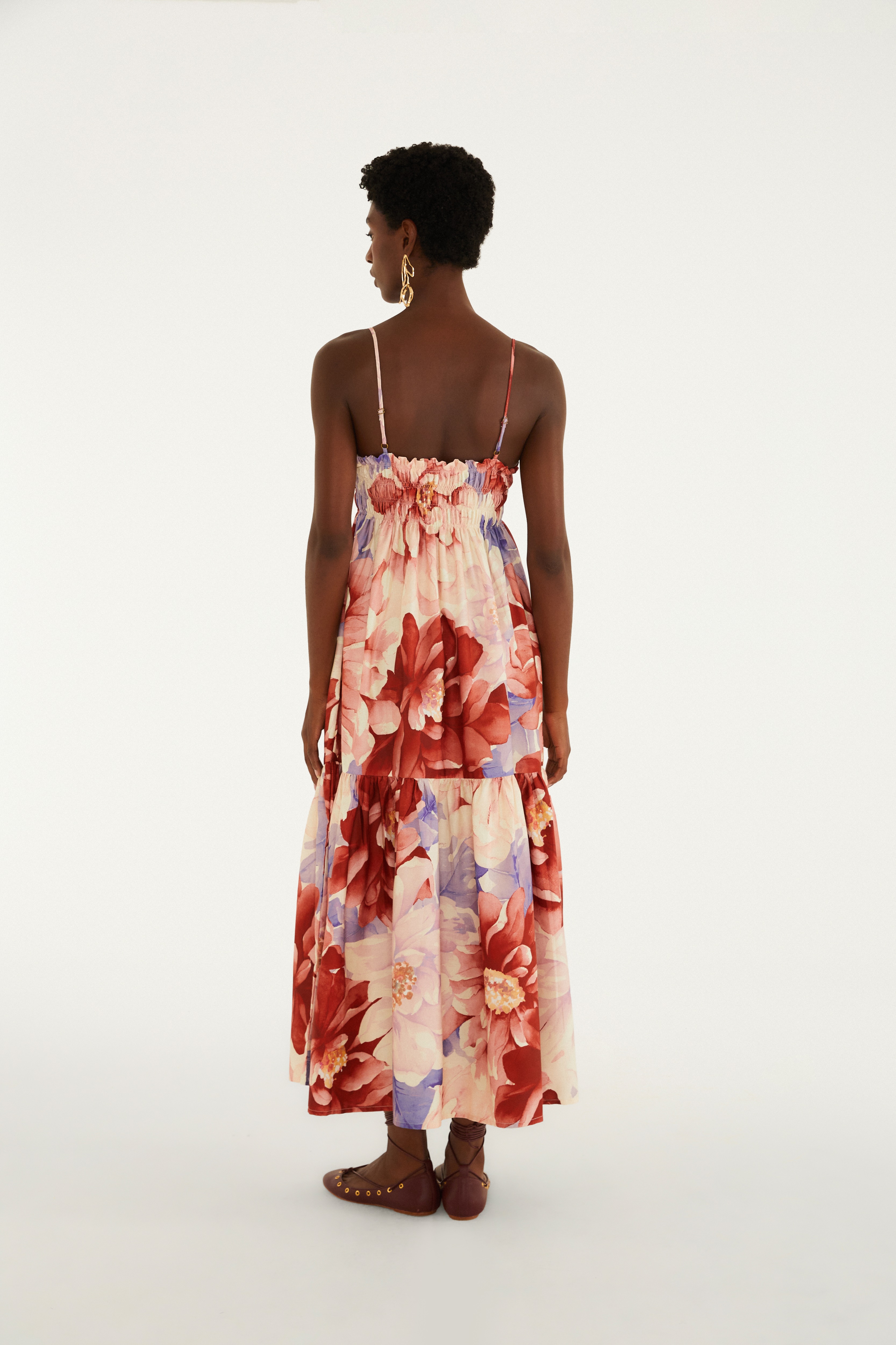 Vestido Cropped Estampado Floral Doce