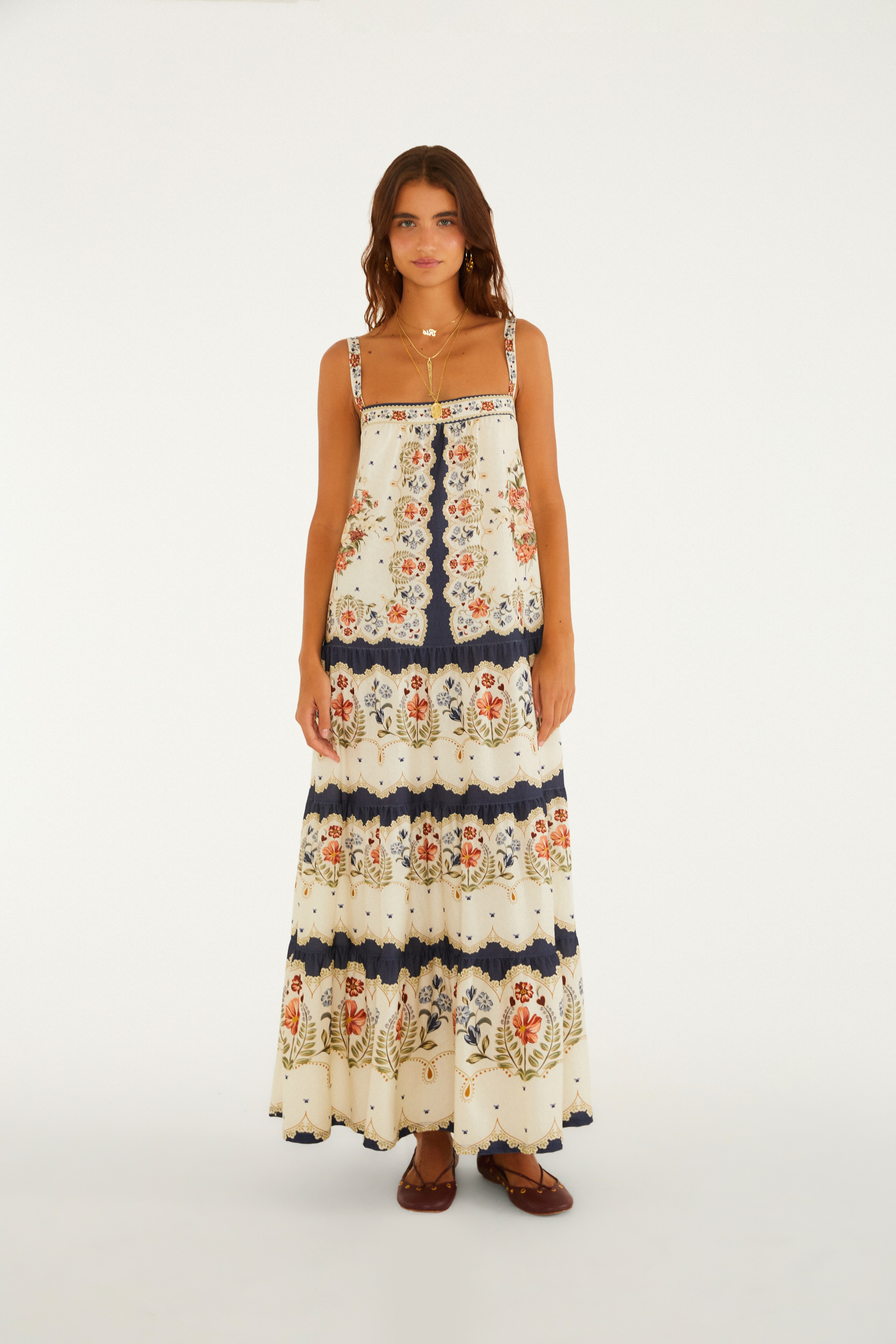 Vestido Cropped Estampado Floral Sereno