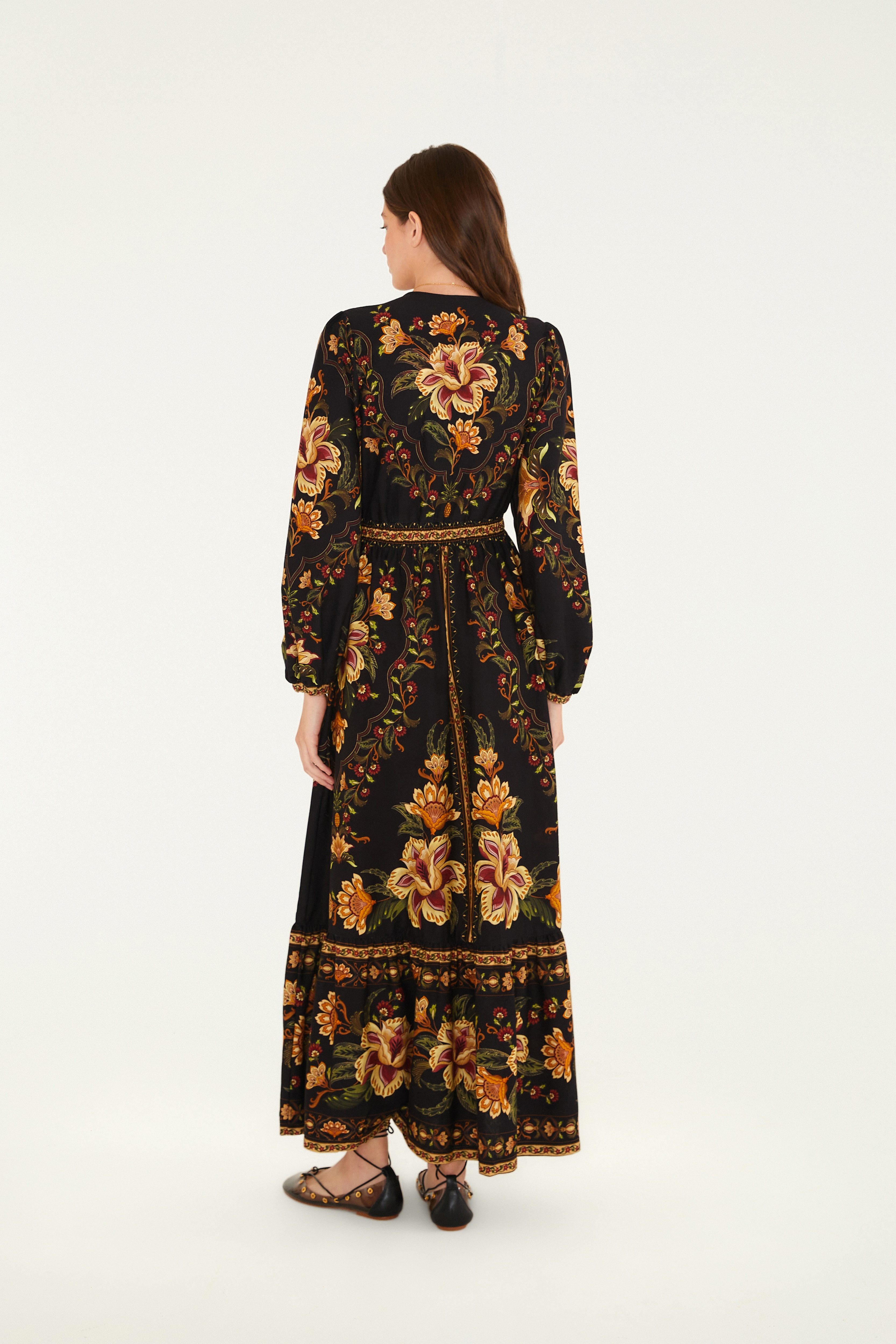 Vestido Cropped Estampado Jardim Majestoso