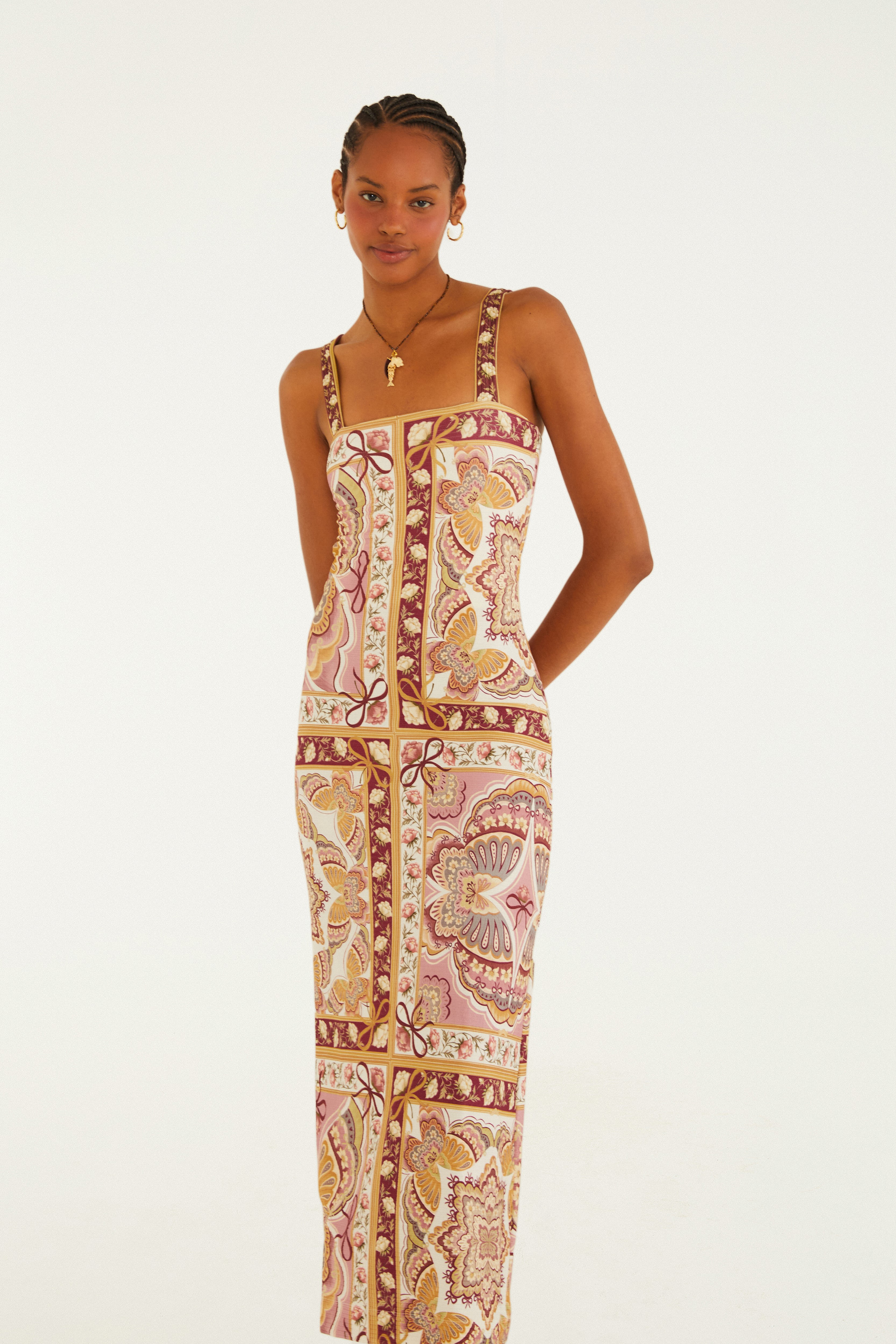 Vestido Midi Estampado Sophie
