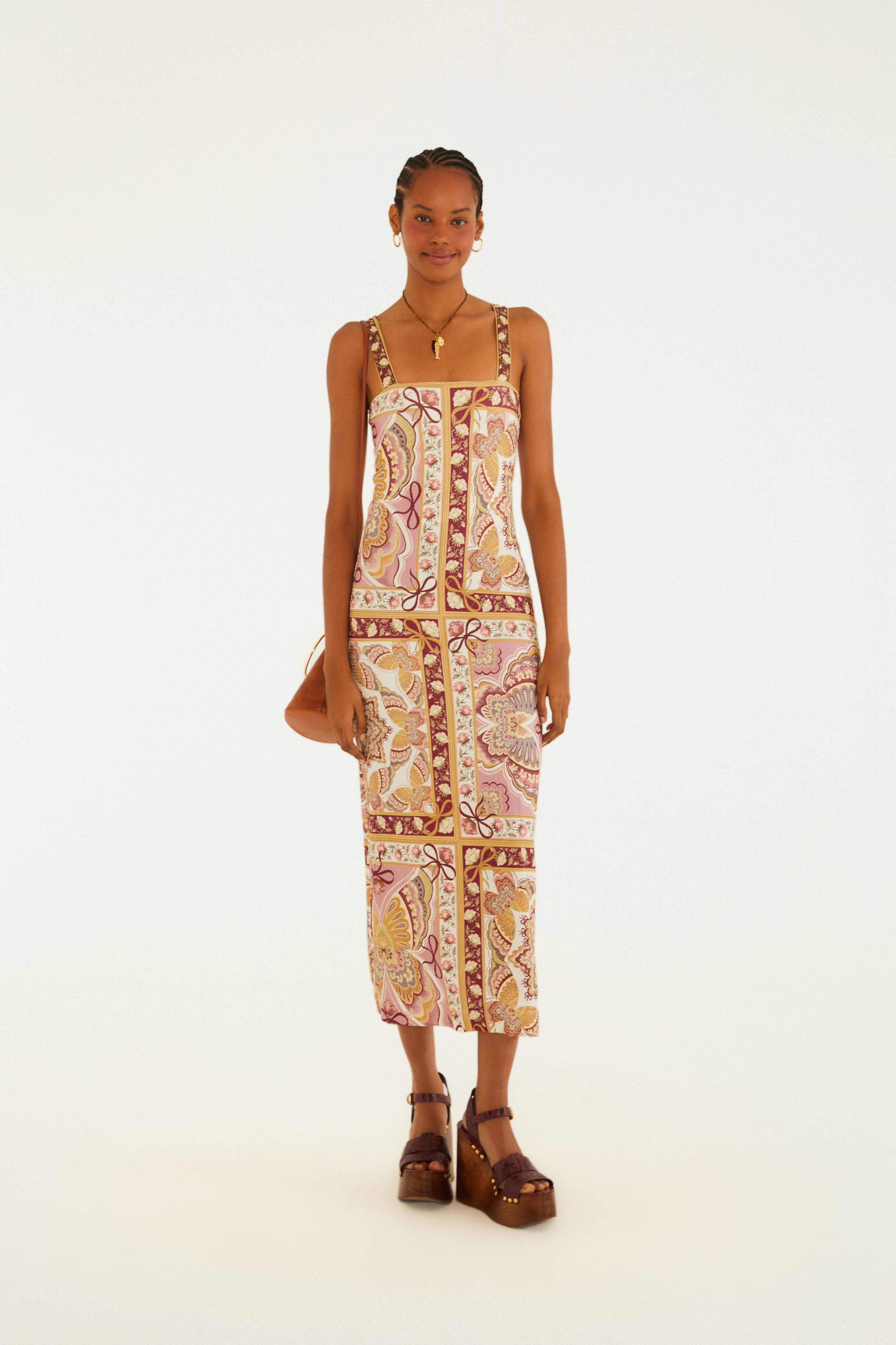 Vestido Midi Estampado Sophie