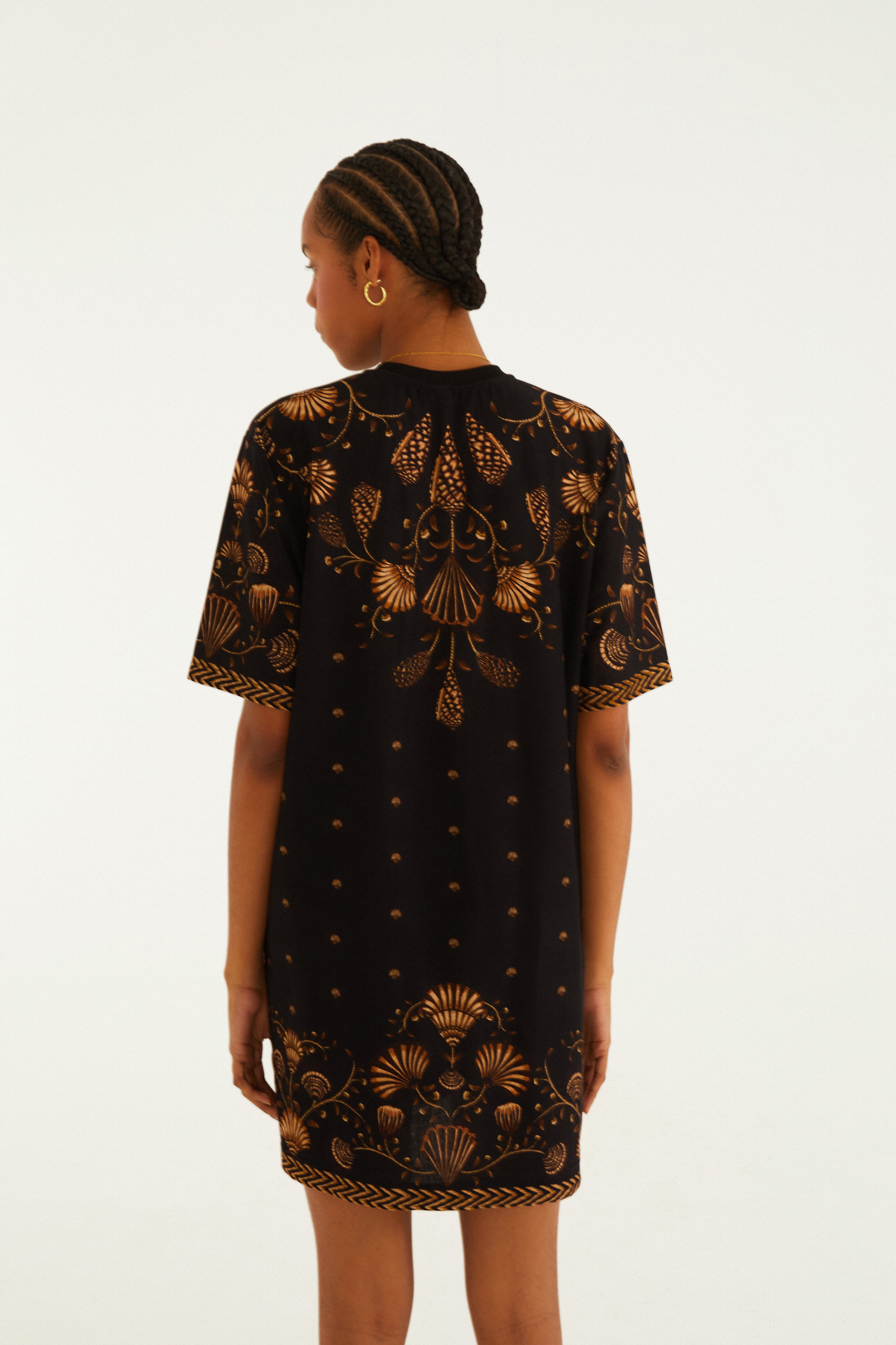 Vestido T-Shirt Básico Estampado Sonho De Concha