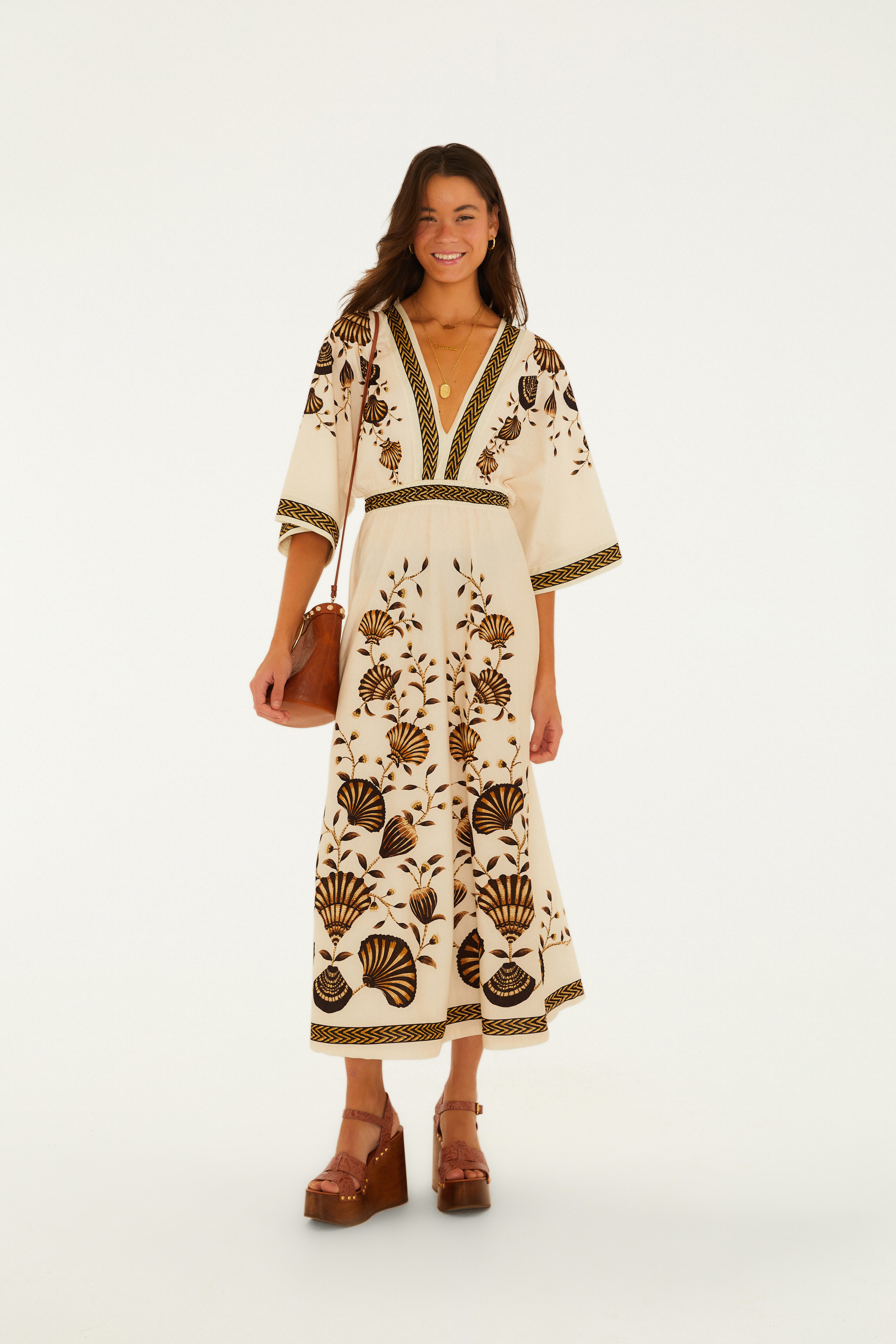 Vestido Cropped Estampado Sonho De Concha