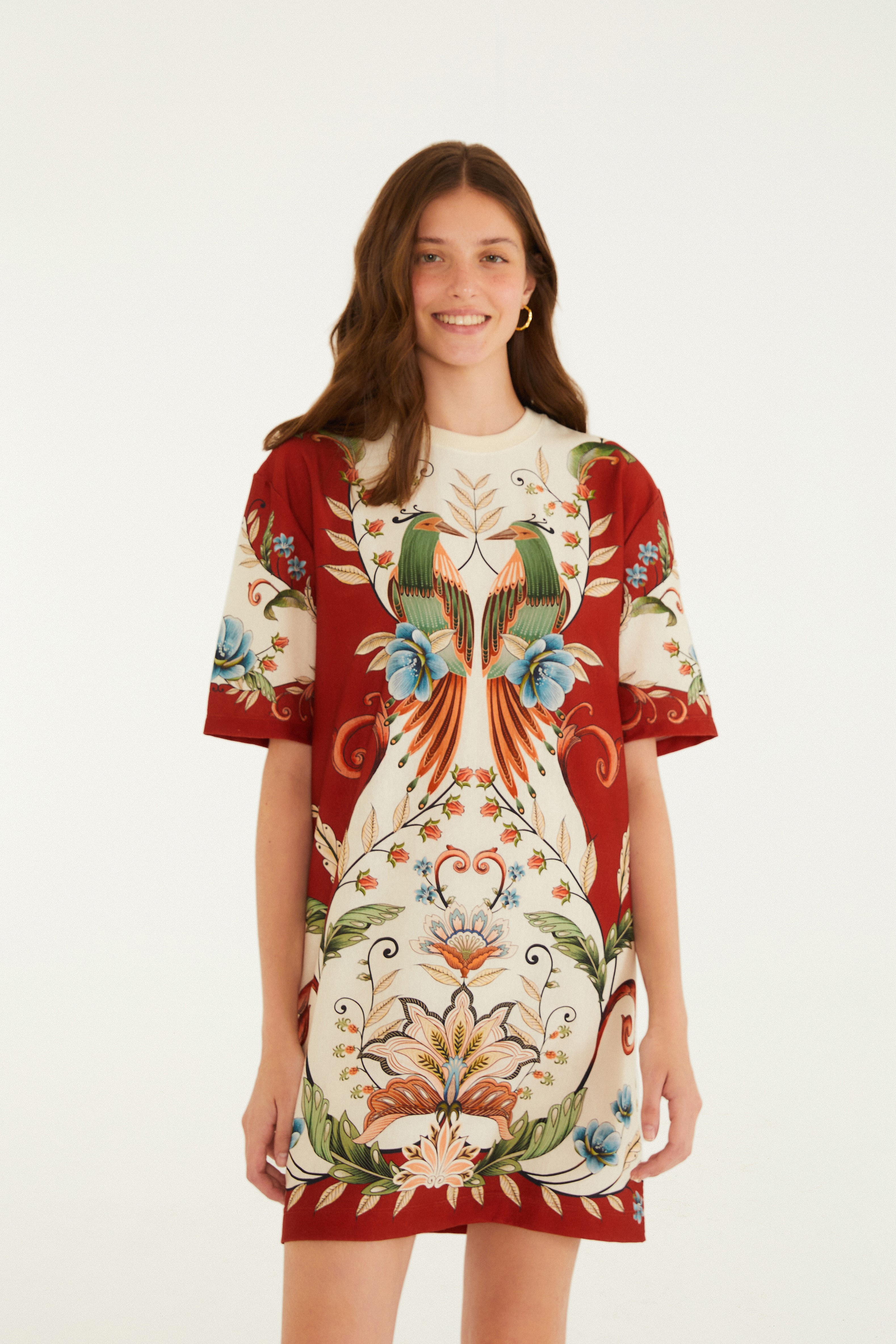 Vestido T-Shirt Básico Estampado Milena