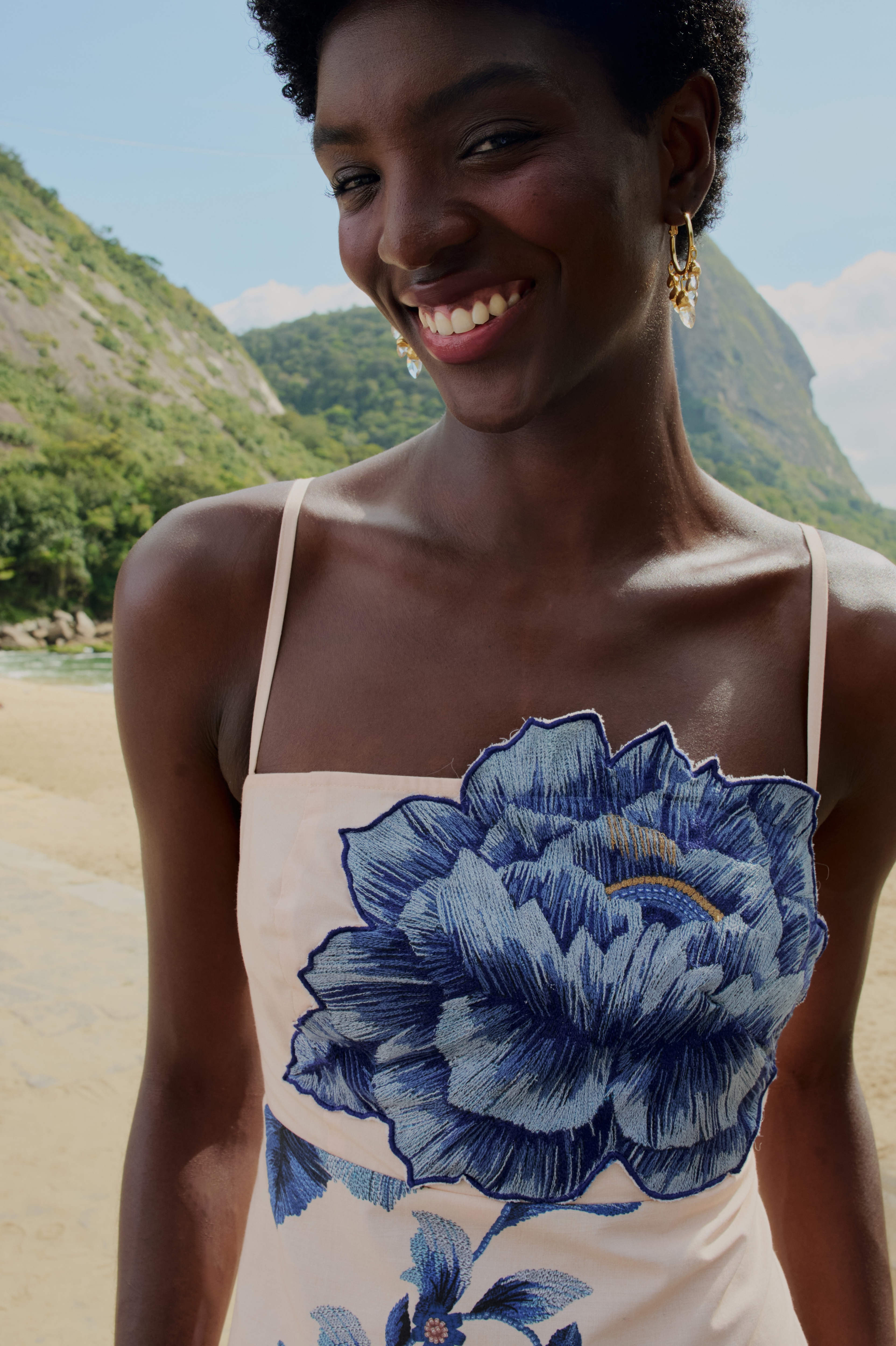 Vestido Cropped Estampado Nara Floral