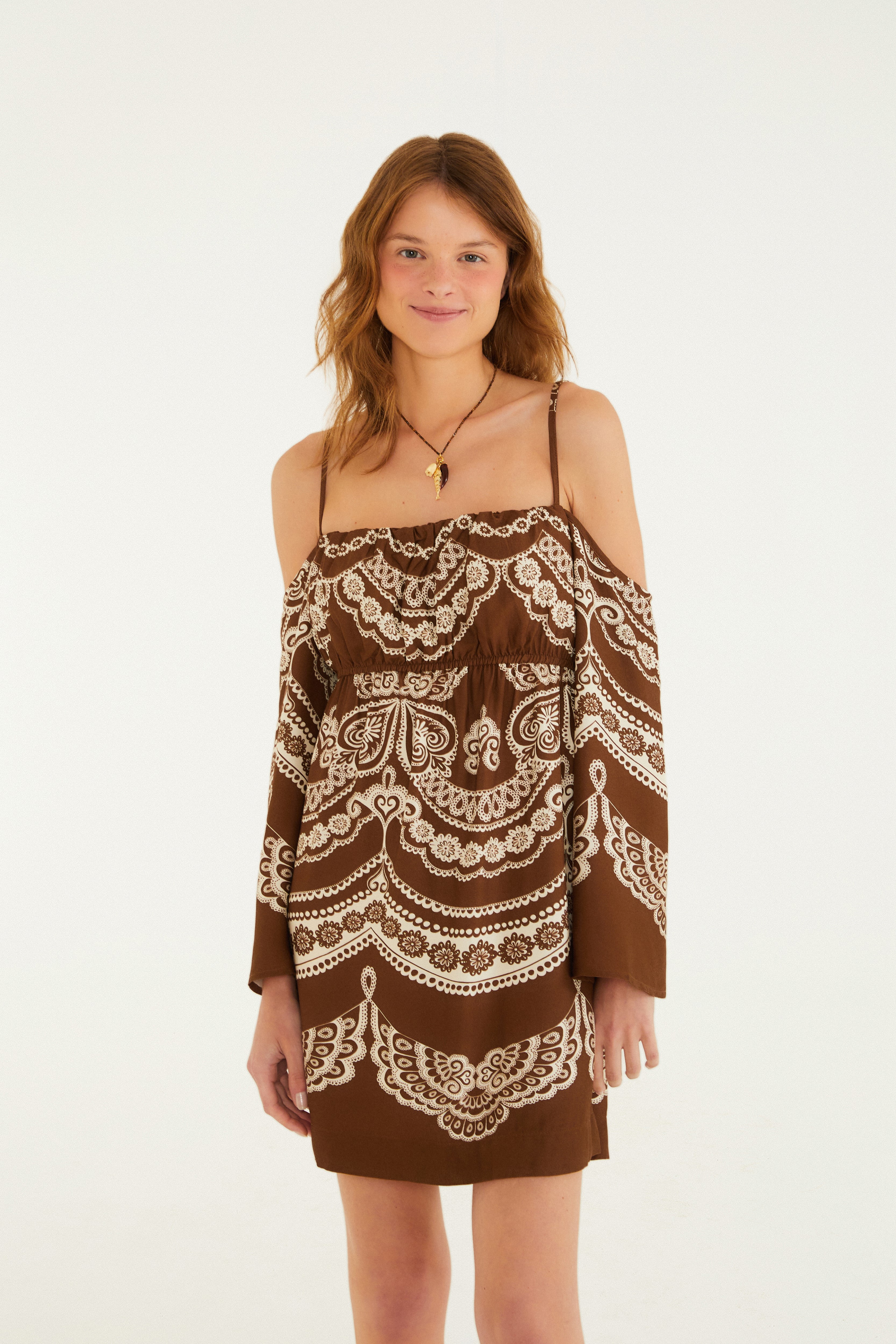 Vestido Curto Estampado Nicole