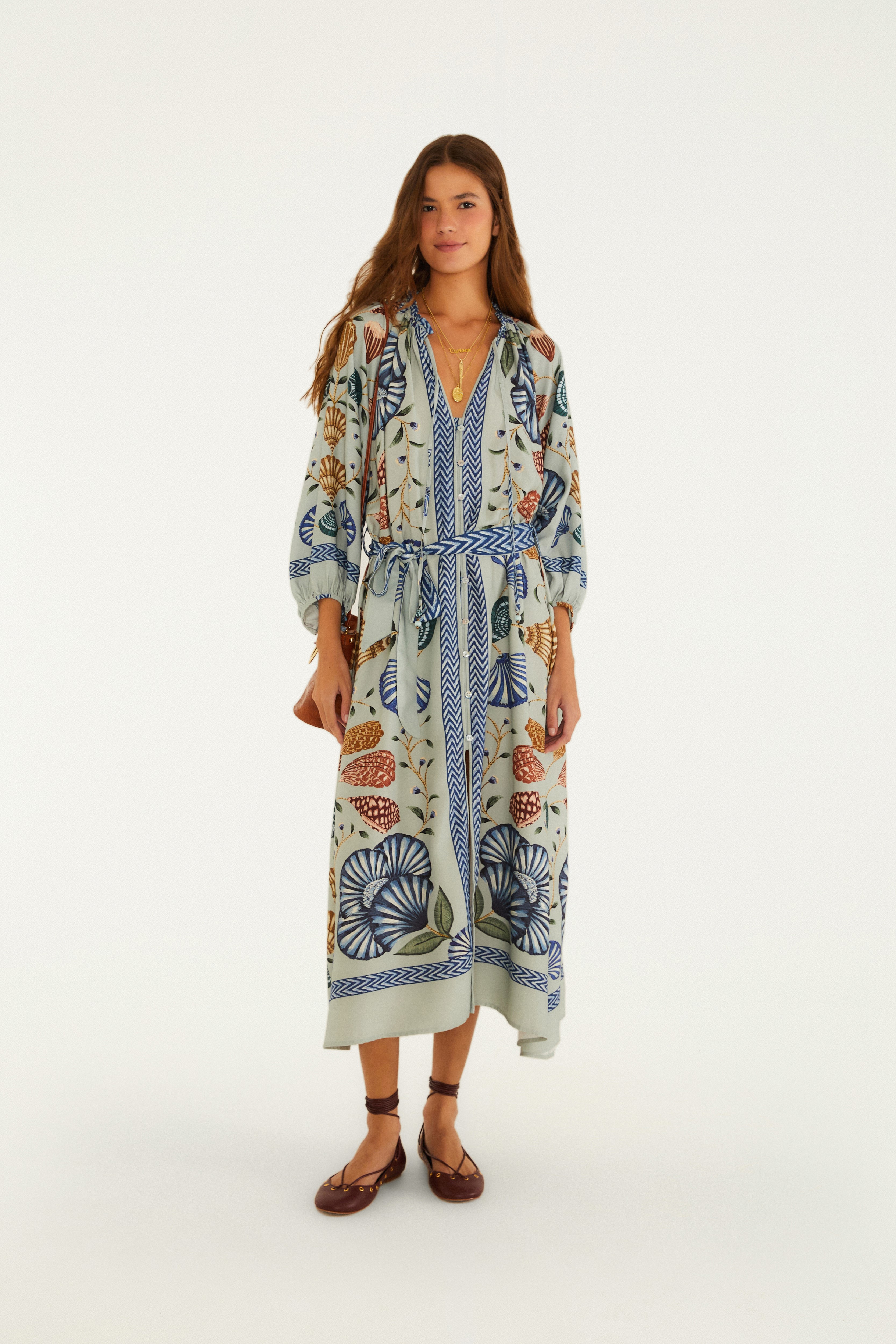 Vestido Cropped Estampado Sonho De Concha