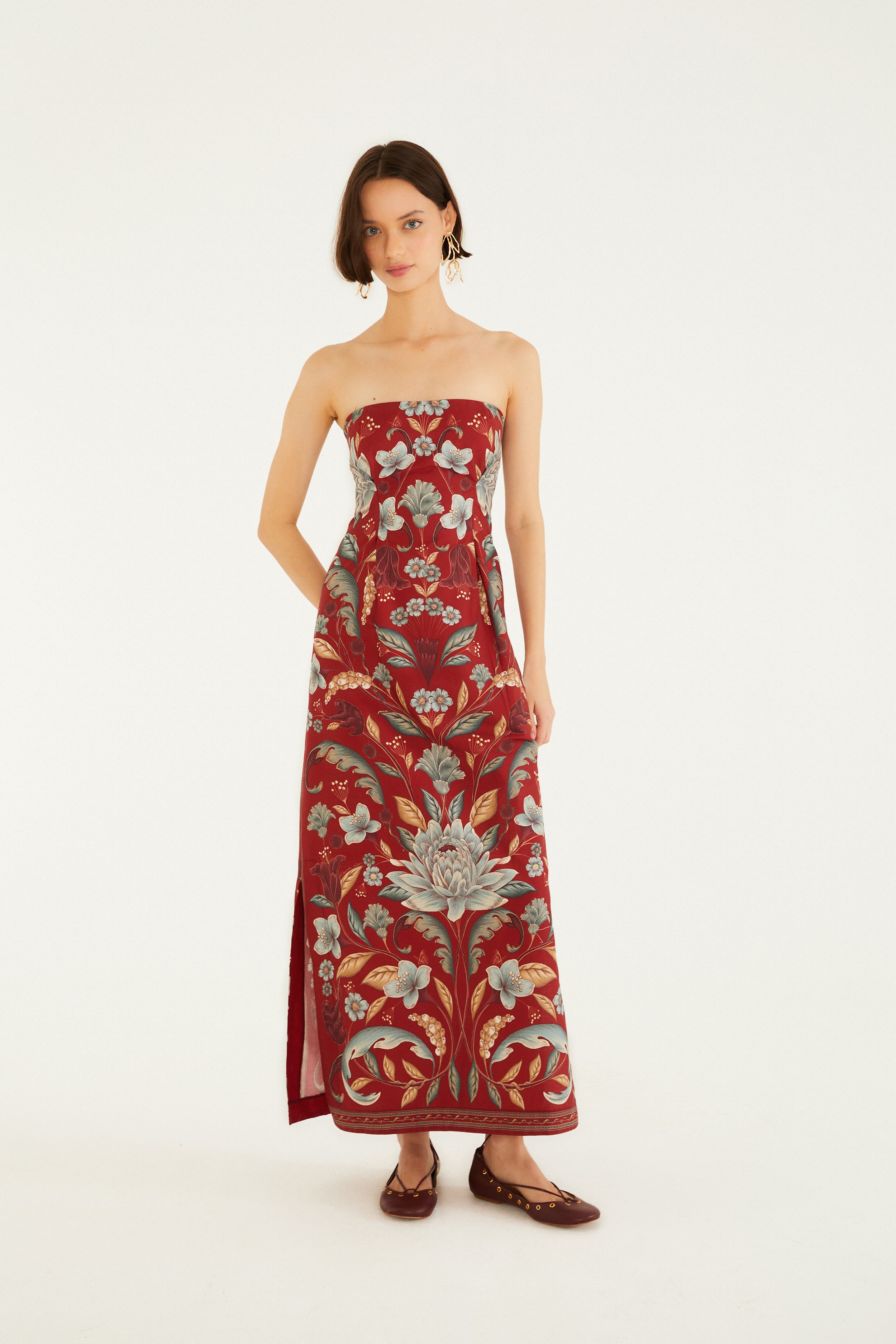 Vestido Cropped Estampado Retrópico
