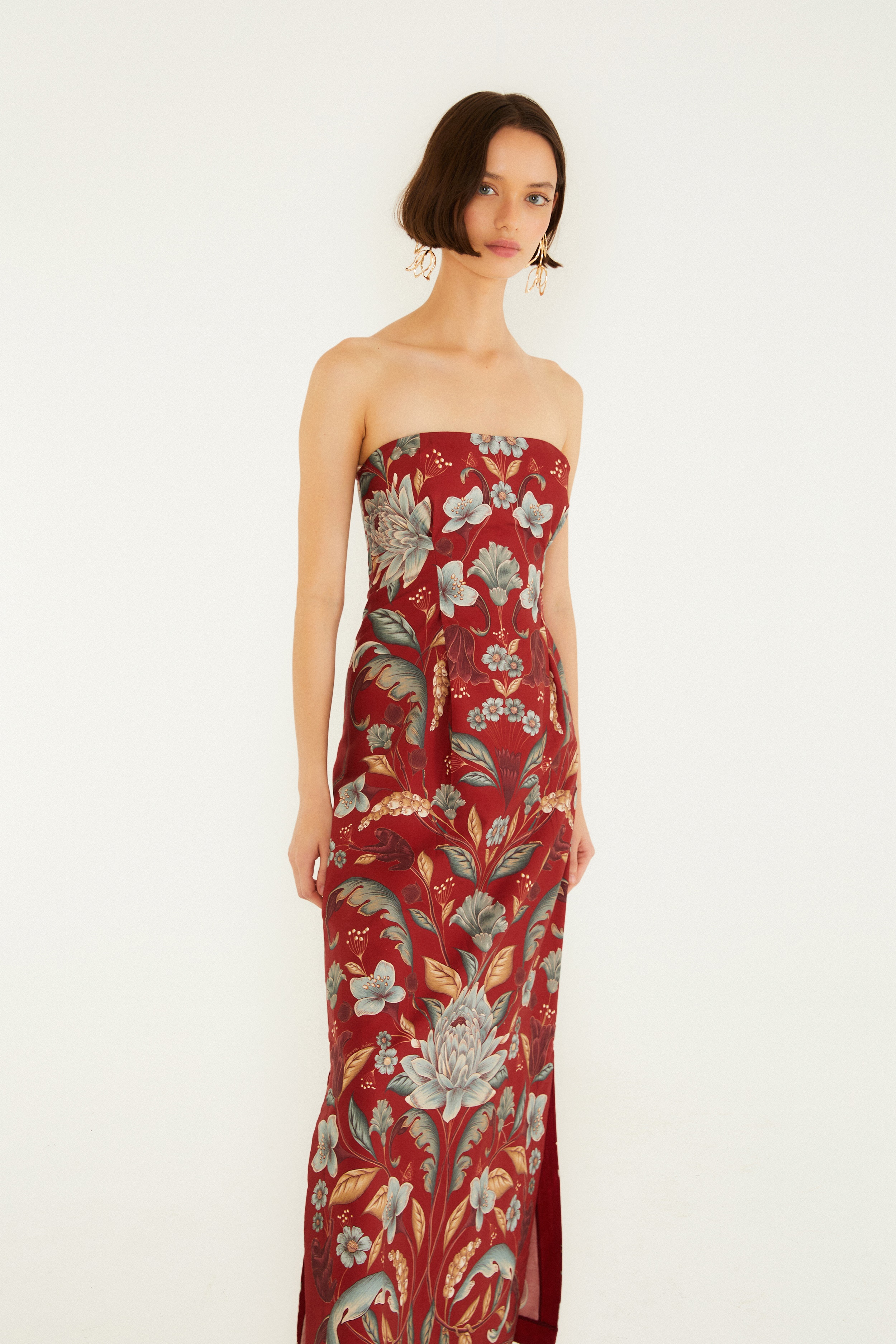Vestido Cropped Estampado Retrópico
