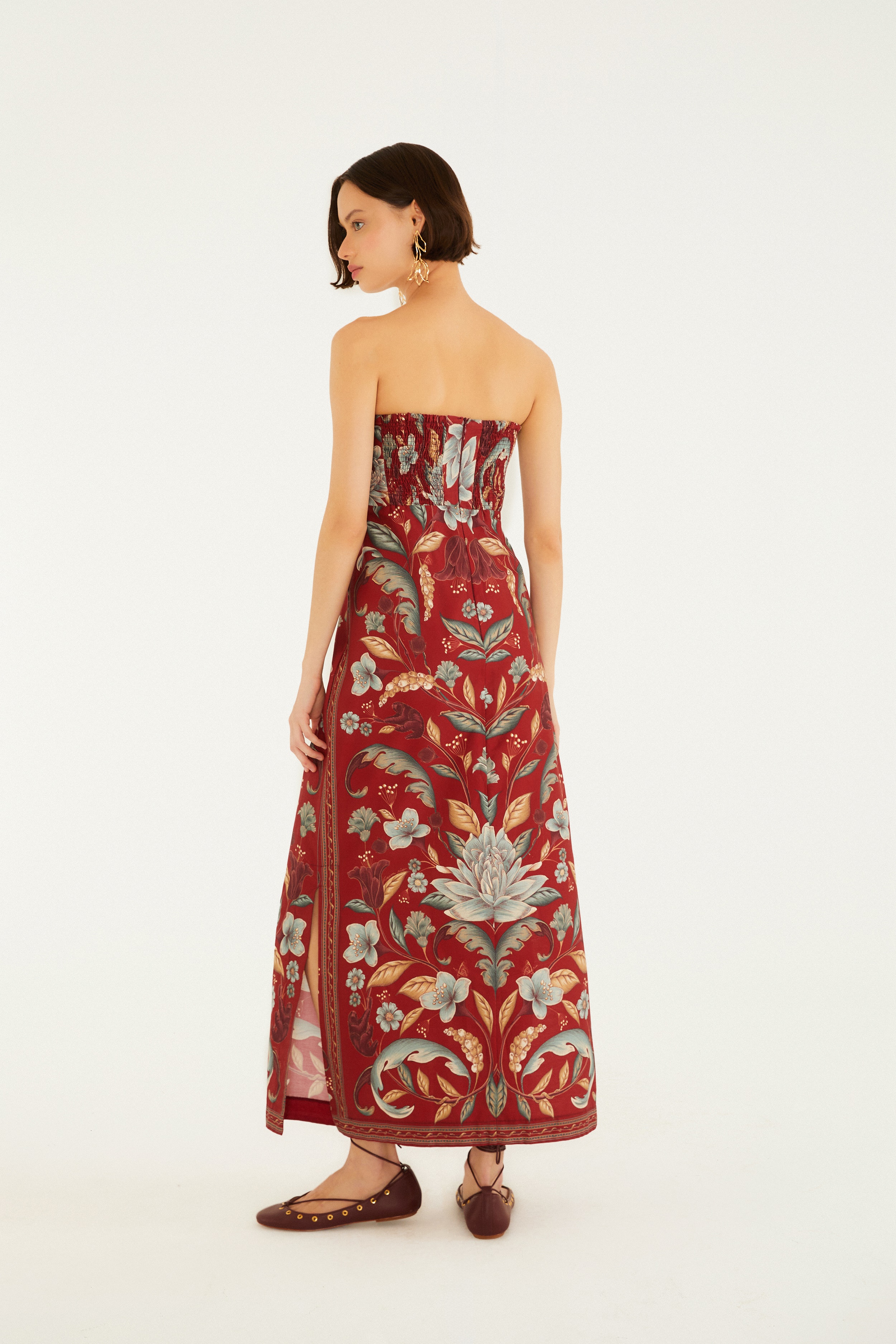Vestido Cropped Estampado Retrópico