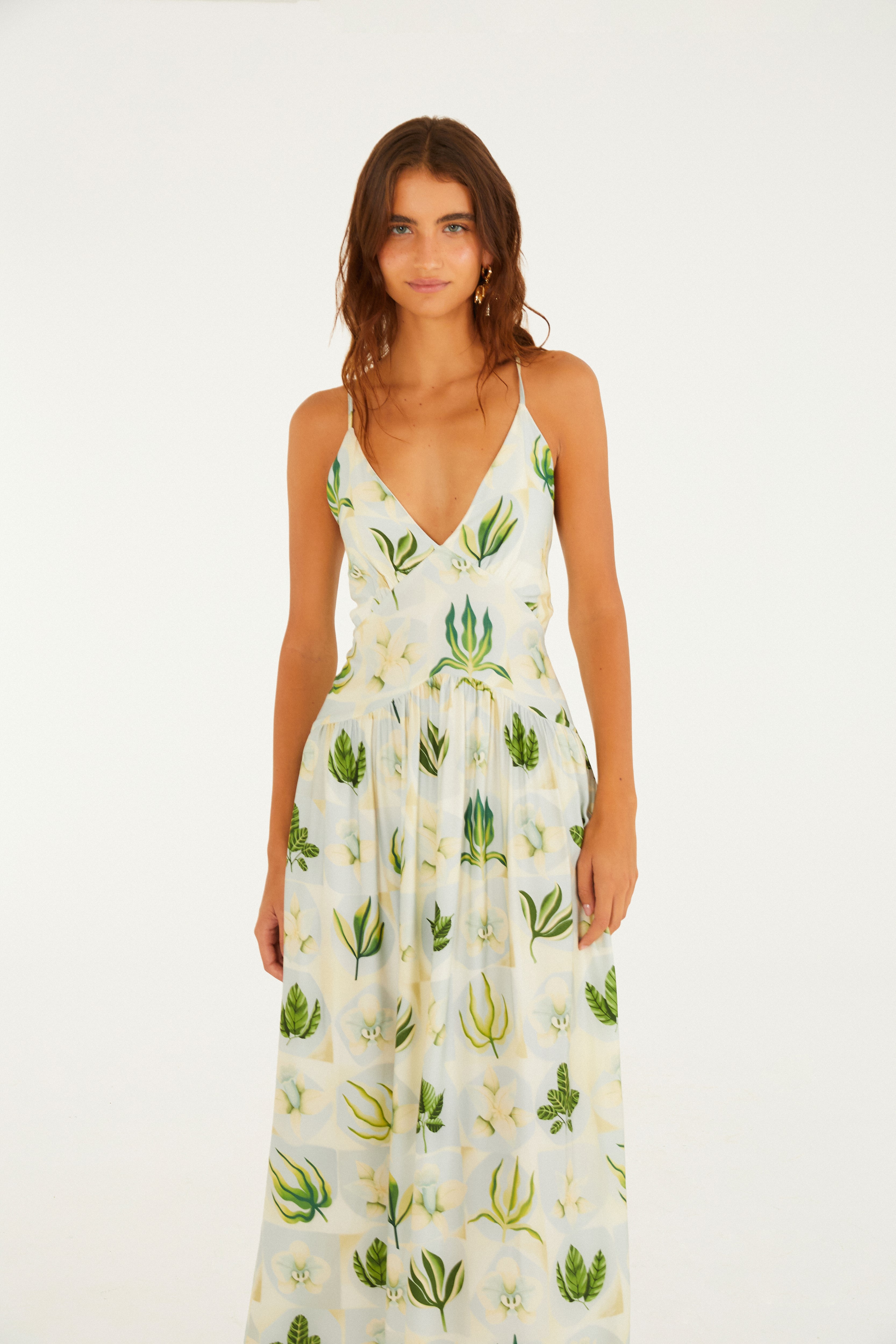 Vestido Cropped Estampado Verano