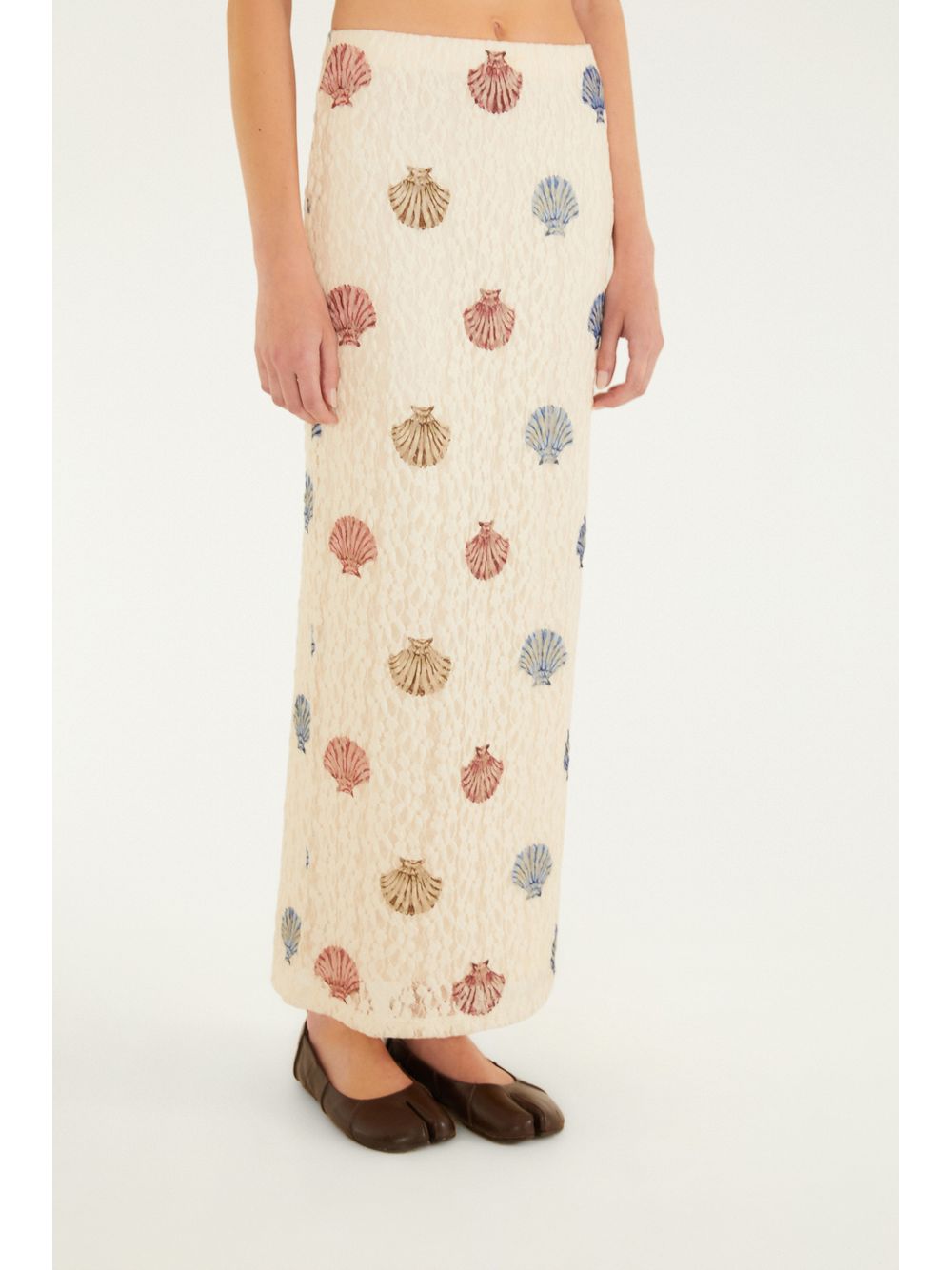 Farm — Saia Renda Estampada Conchita