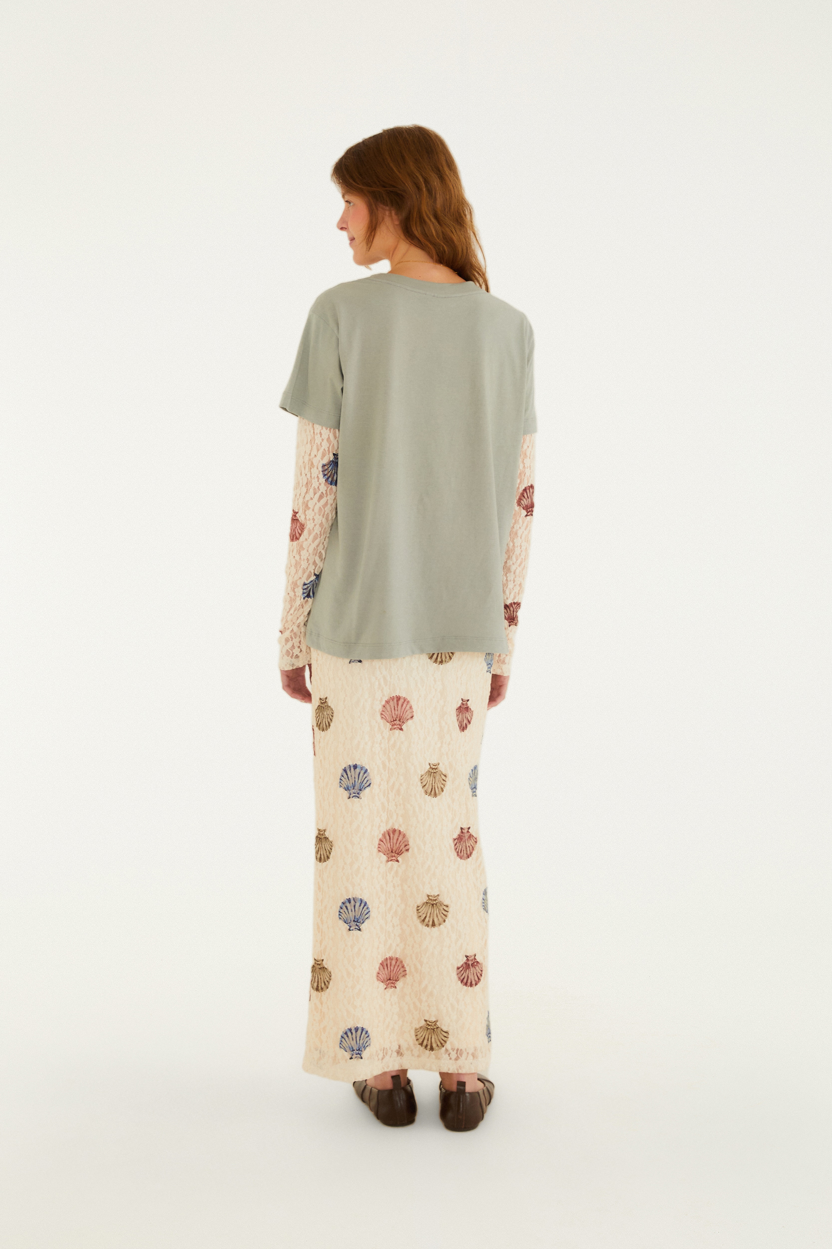 Saia Renda Estampada Conchita