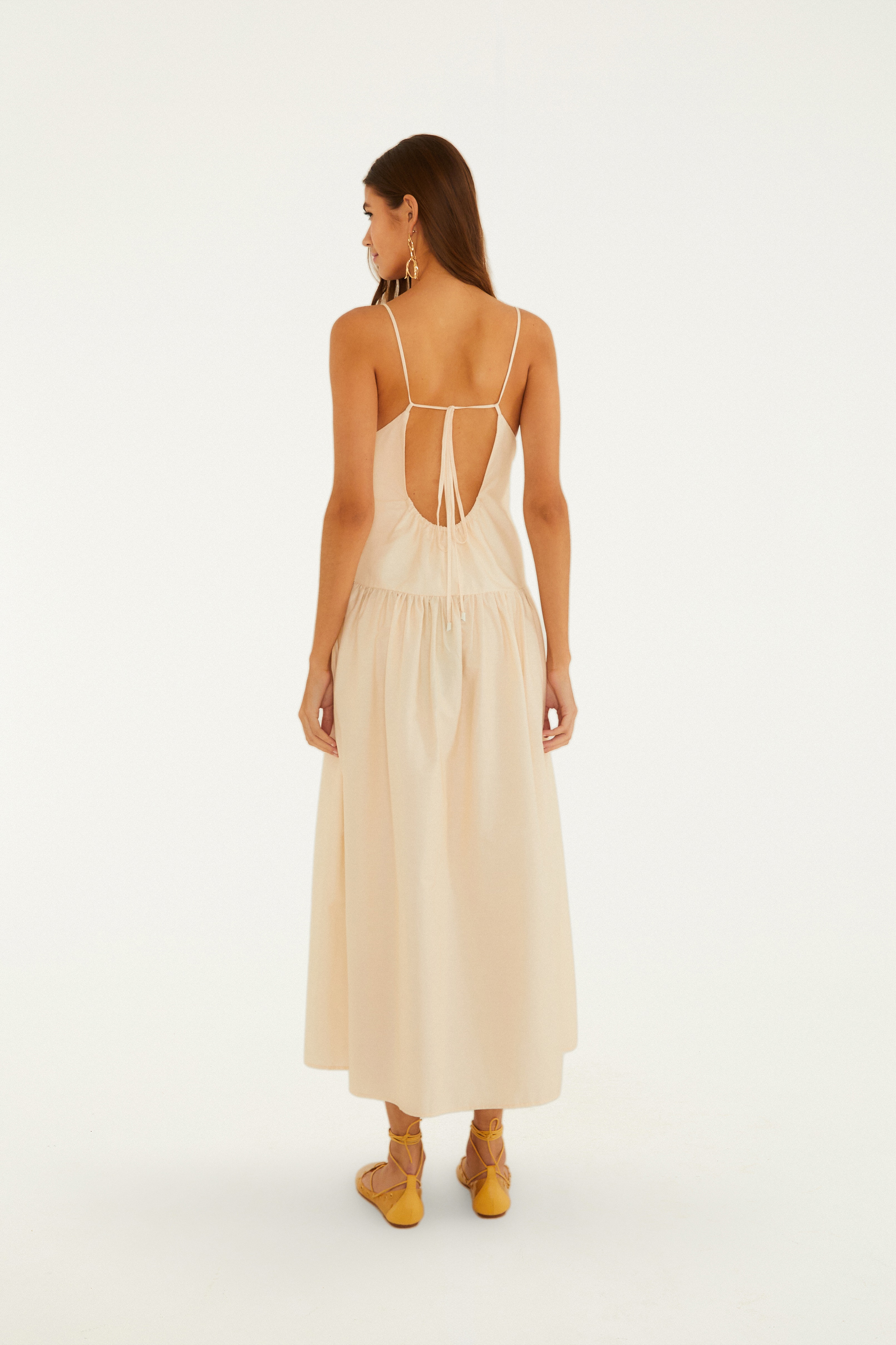 Vestido Longo Estampado Som De Asas