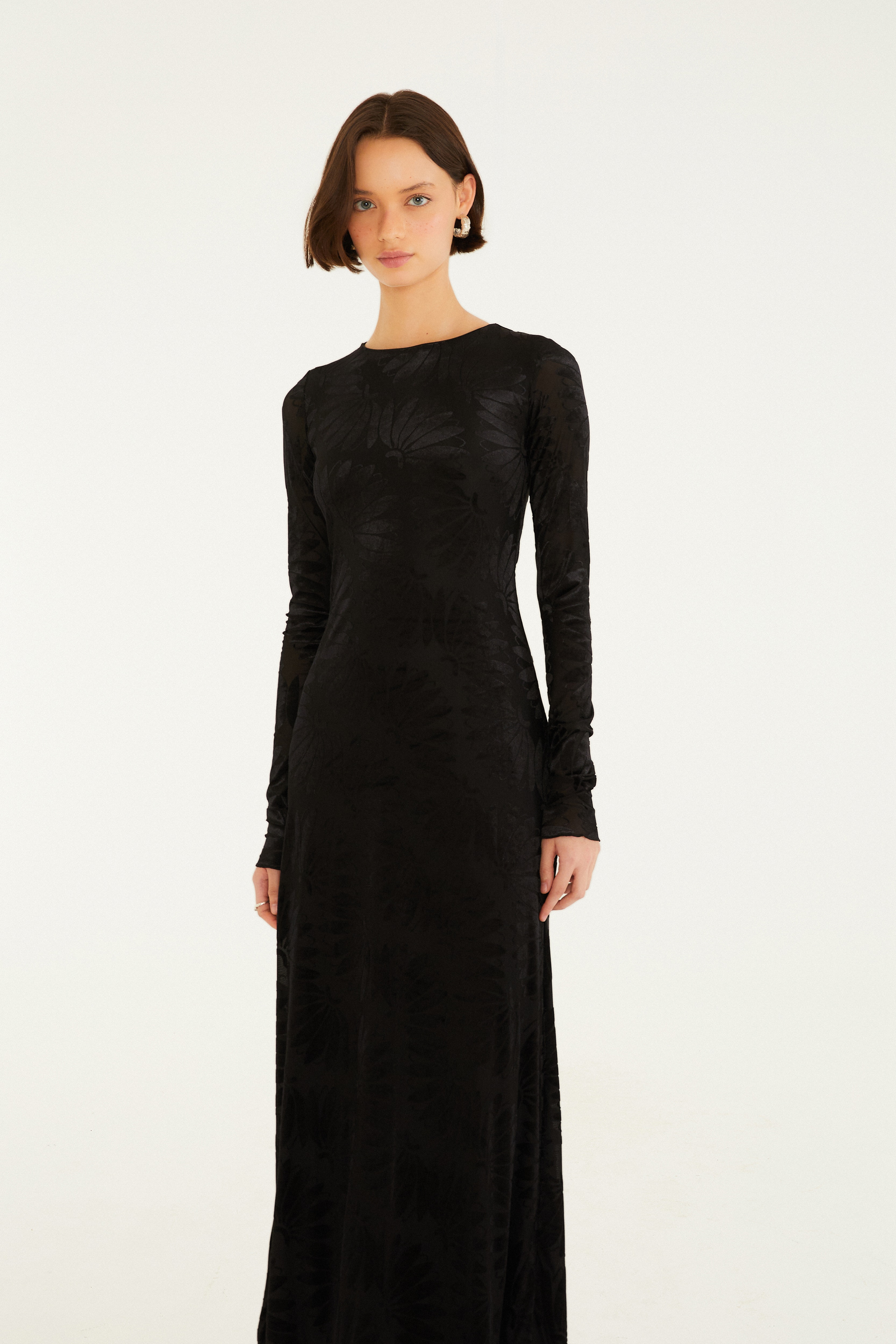 Vestido Cropped Estampado Devore Banana