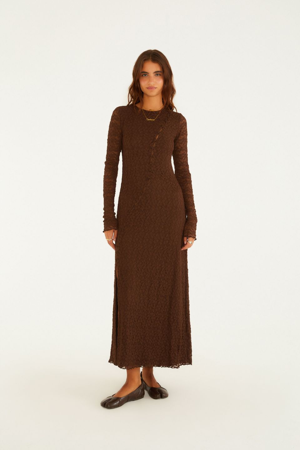 Vestido Túnica Botões Renda