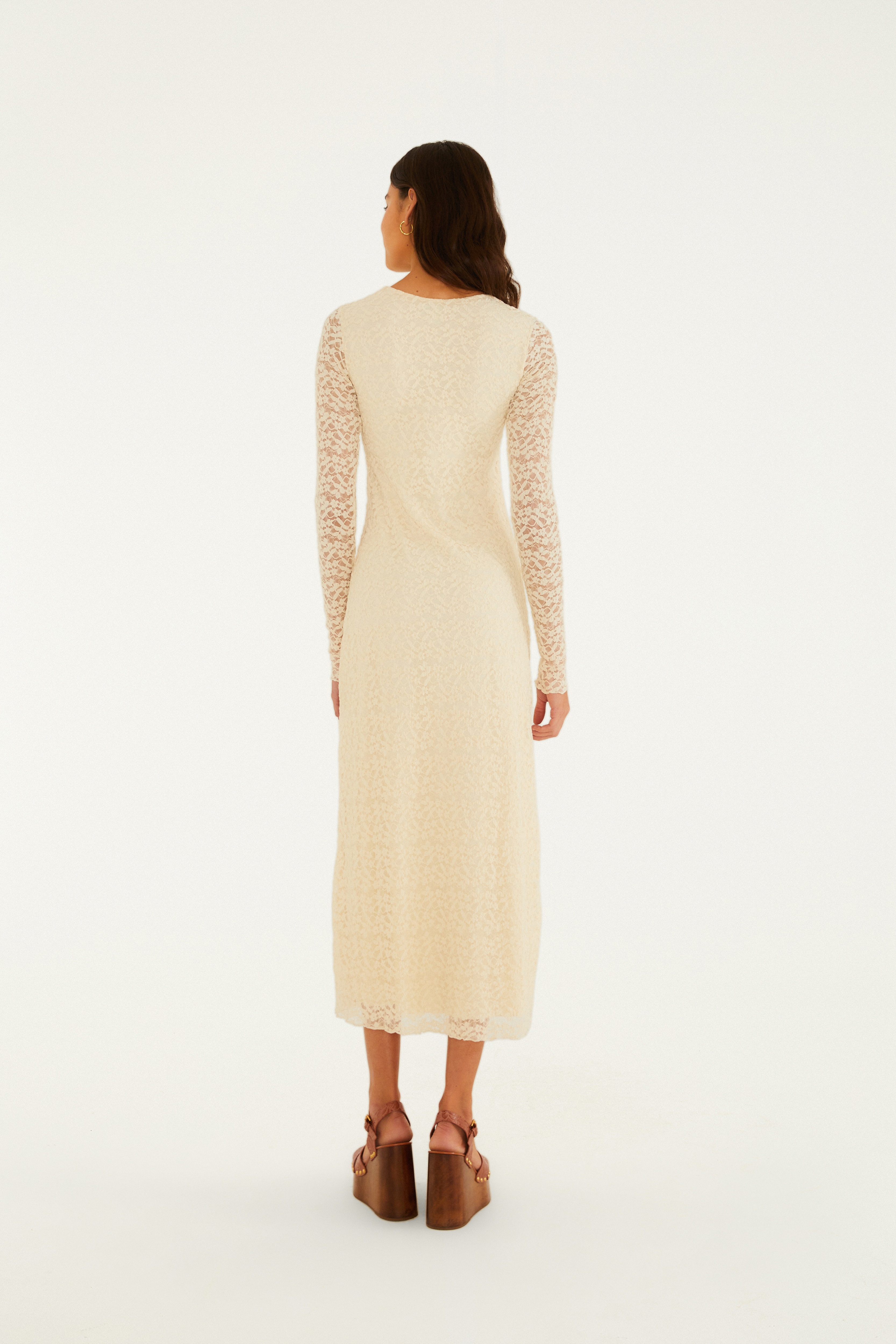 Vestido Túnica Botões Renda