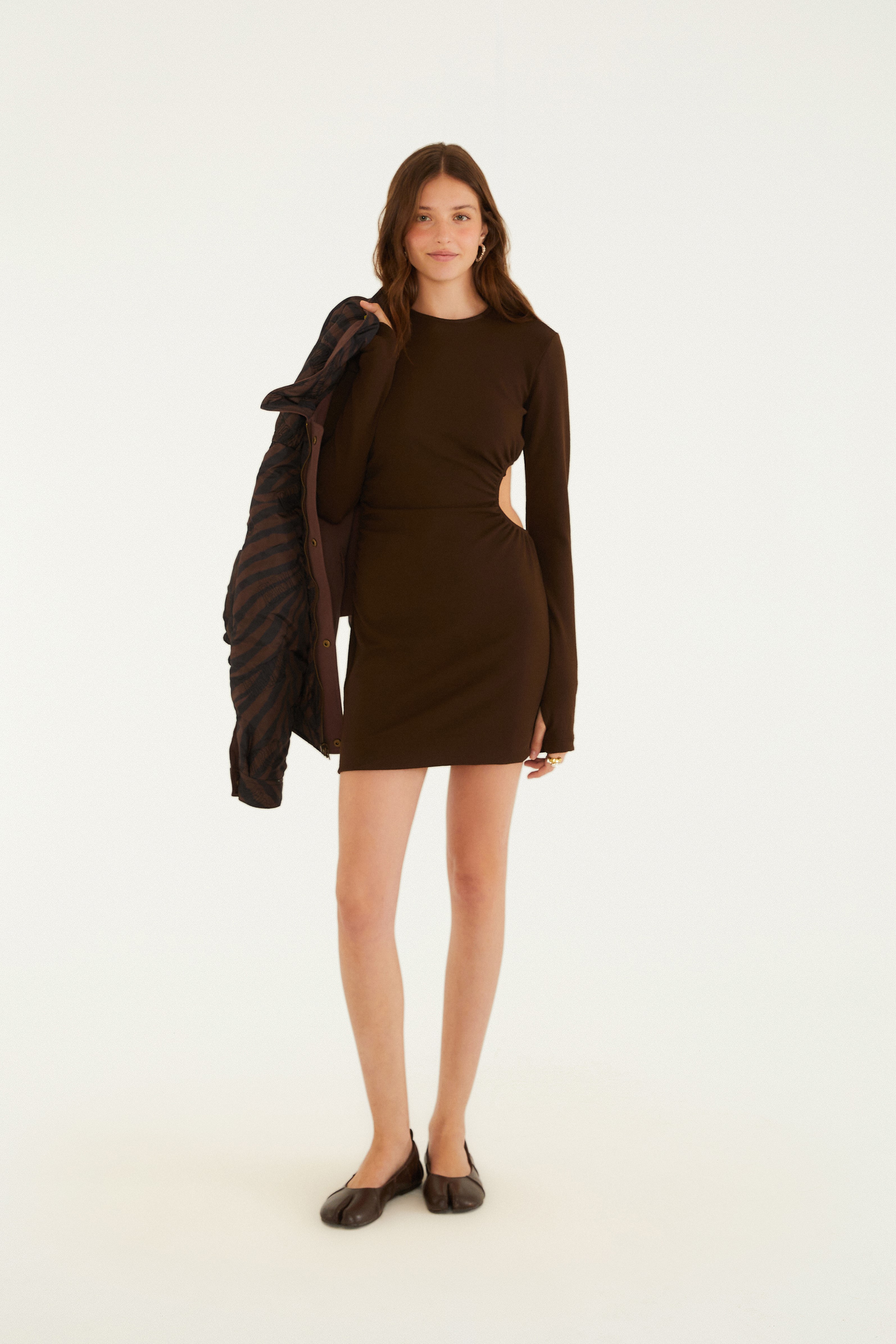 Vestido Curto Drapeado