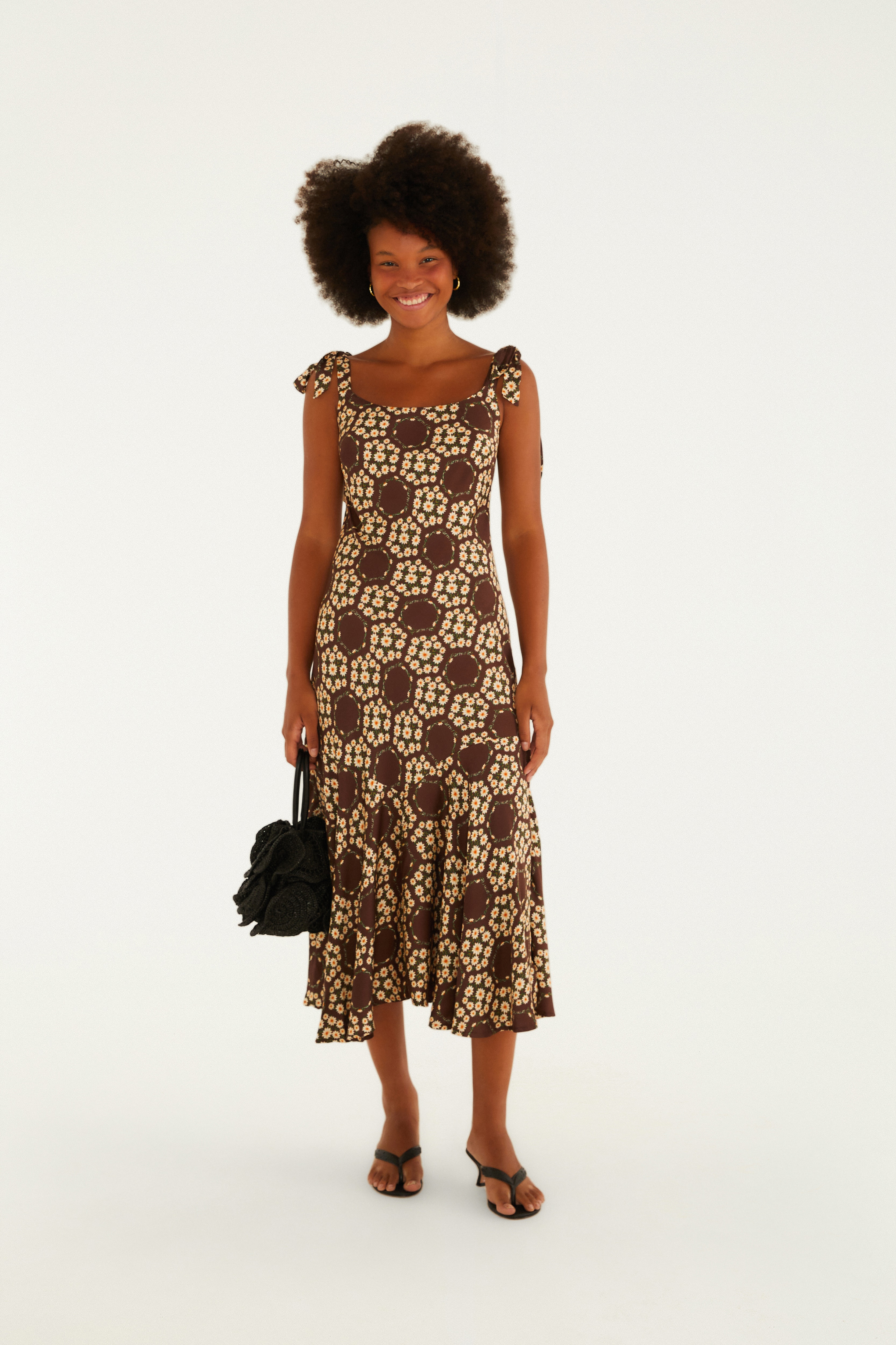 Vestido Longo Estampado Farm Clube
