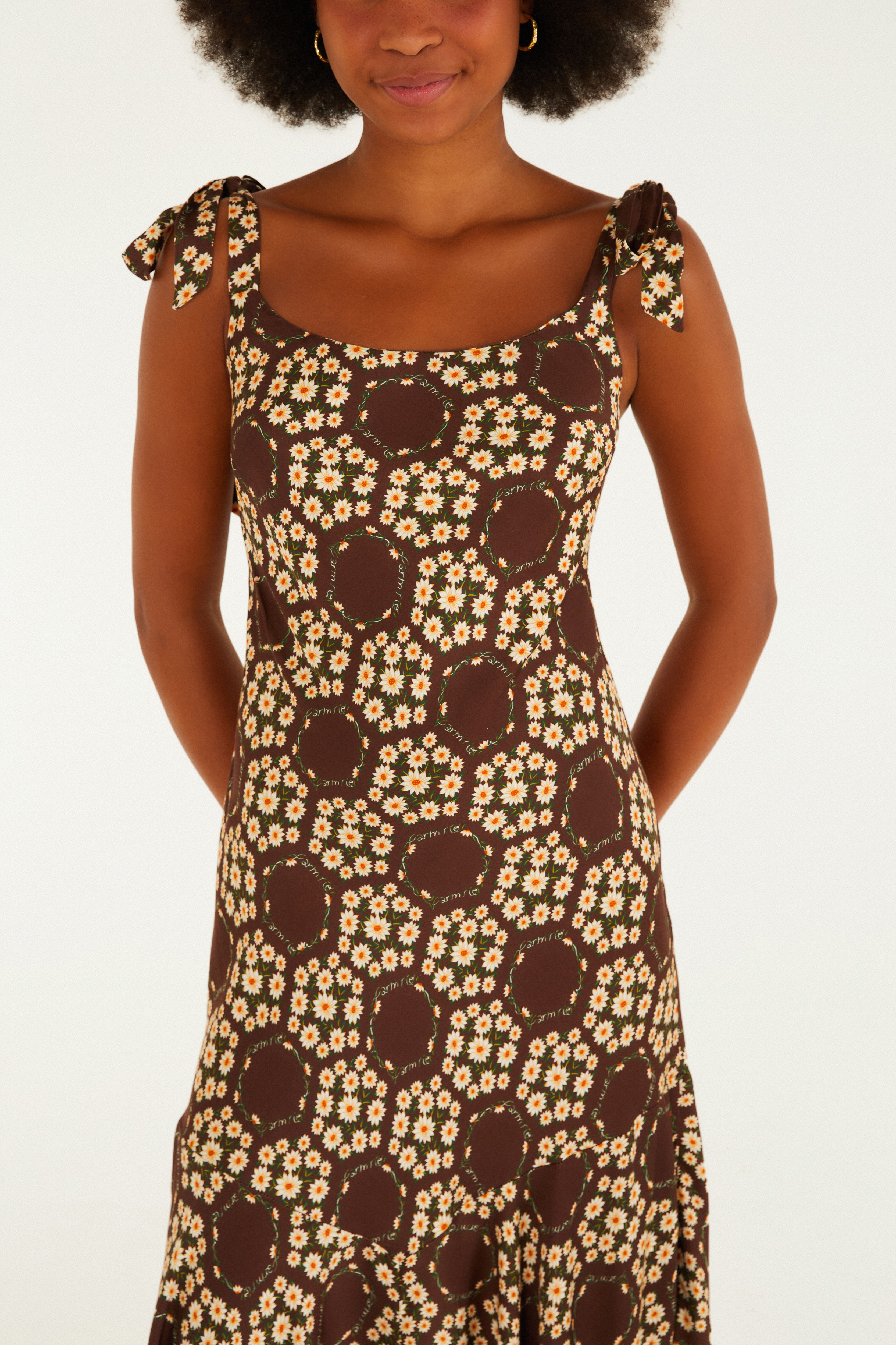 Vestido Longo Estampado Farm Clube