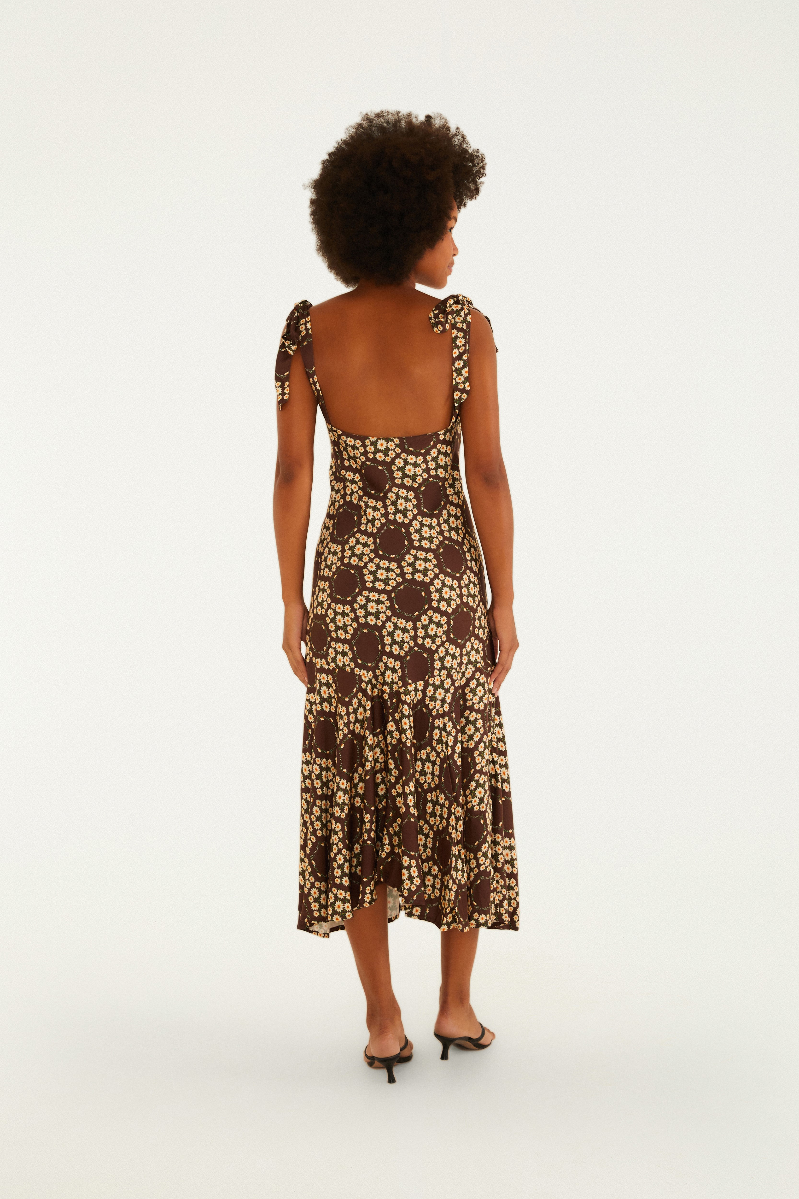 Vestido Longo Estampado Farm Clube