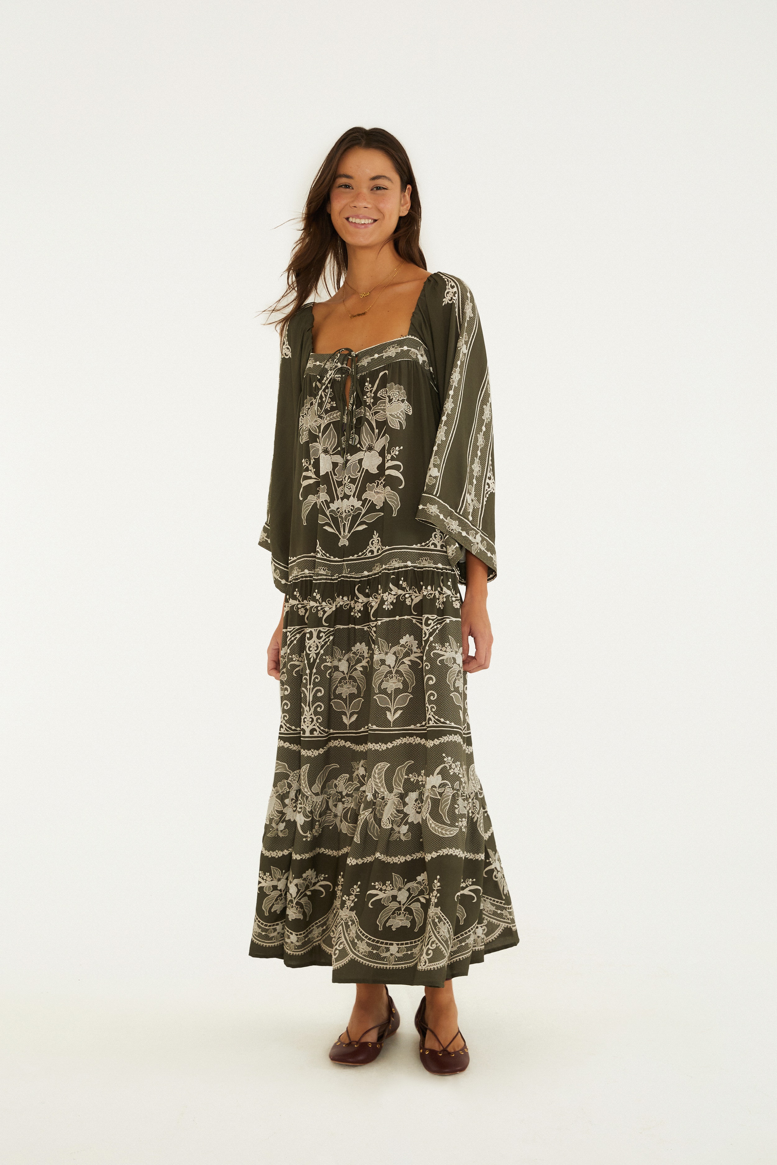 Vestido Longo Estampado Lais