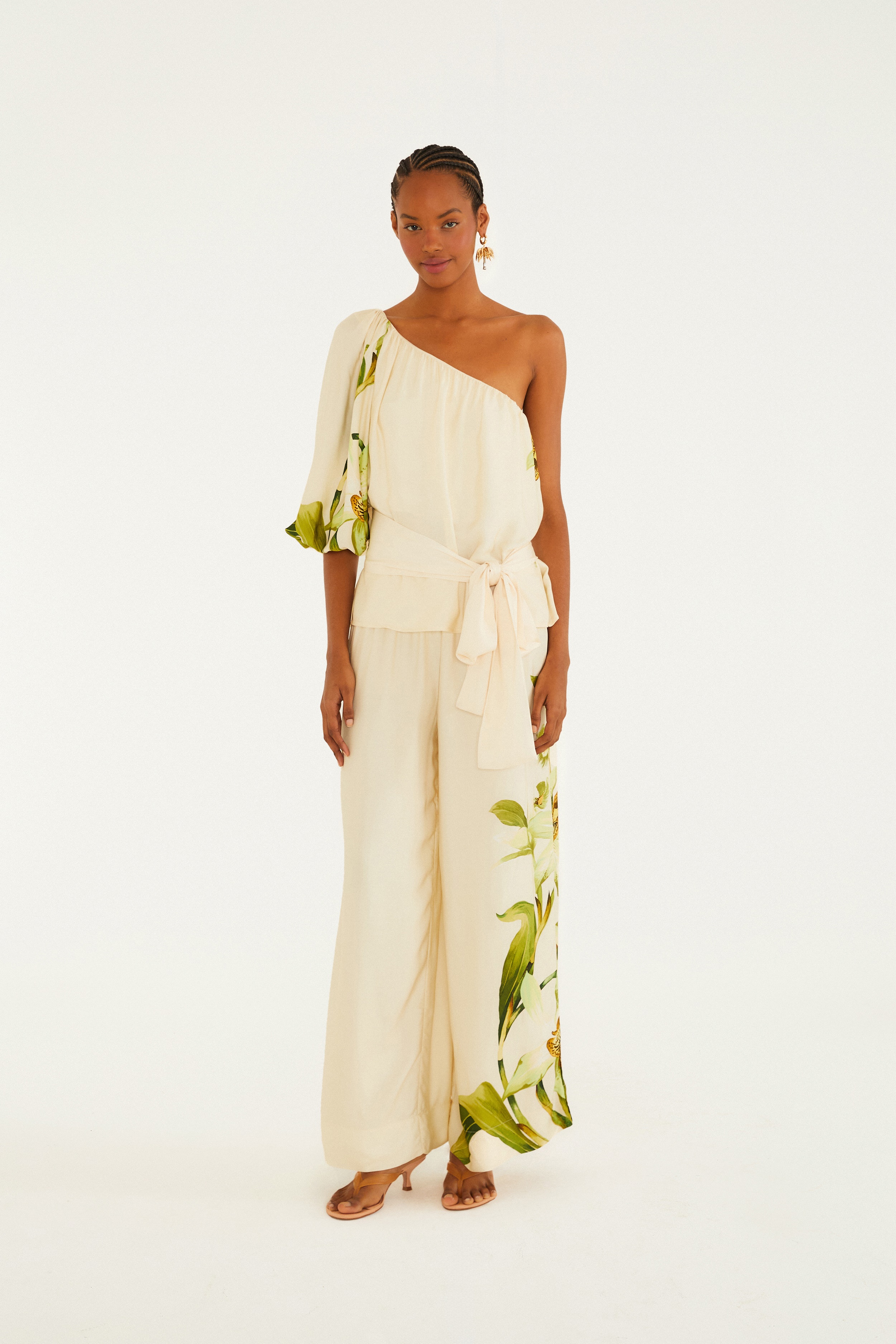 Calça Estampada Floral Orquídea