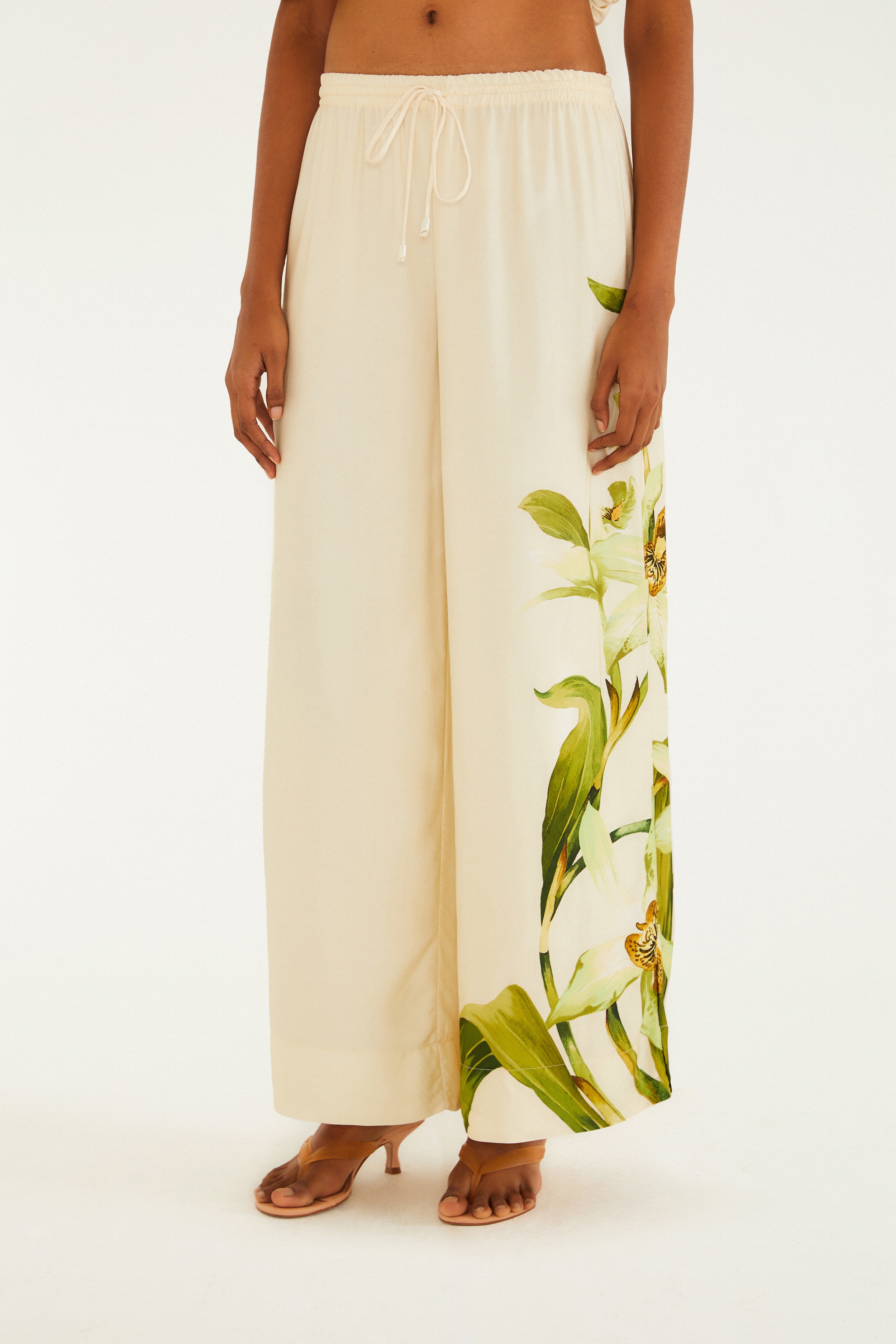 Calça Estampada Floral Orquídea