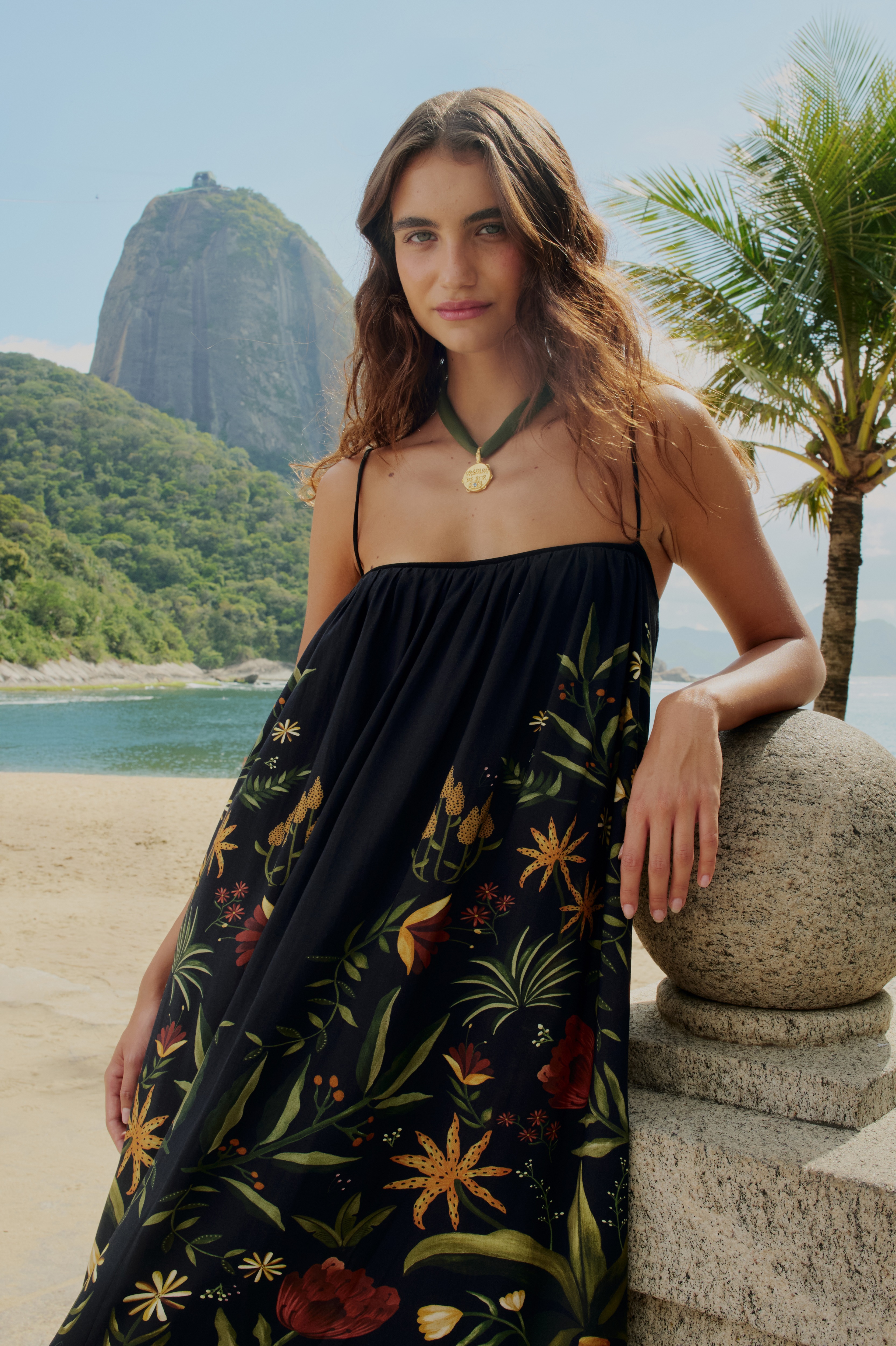 Vestido Estampado Inverno Tropical