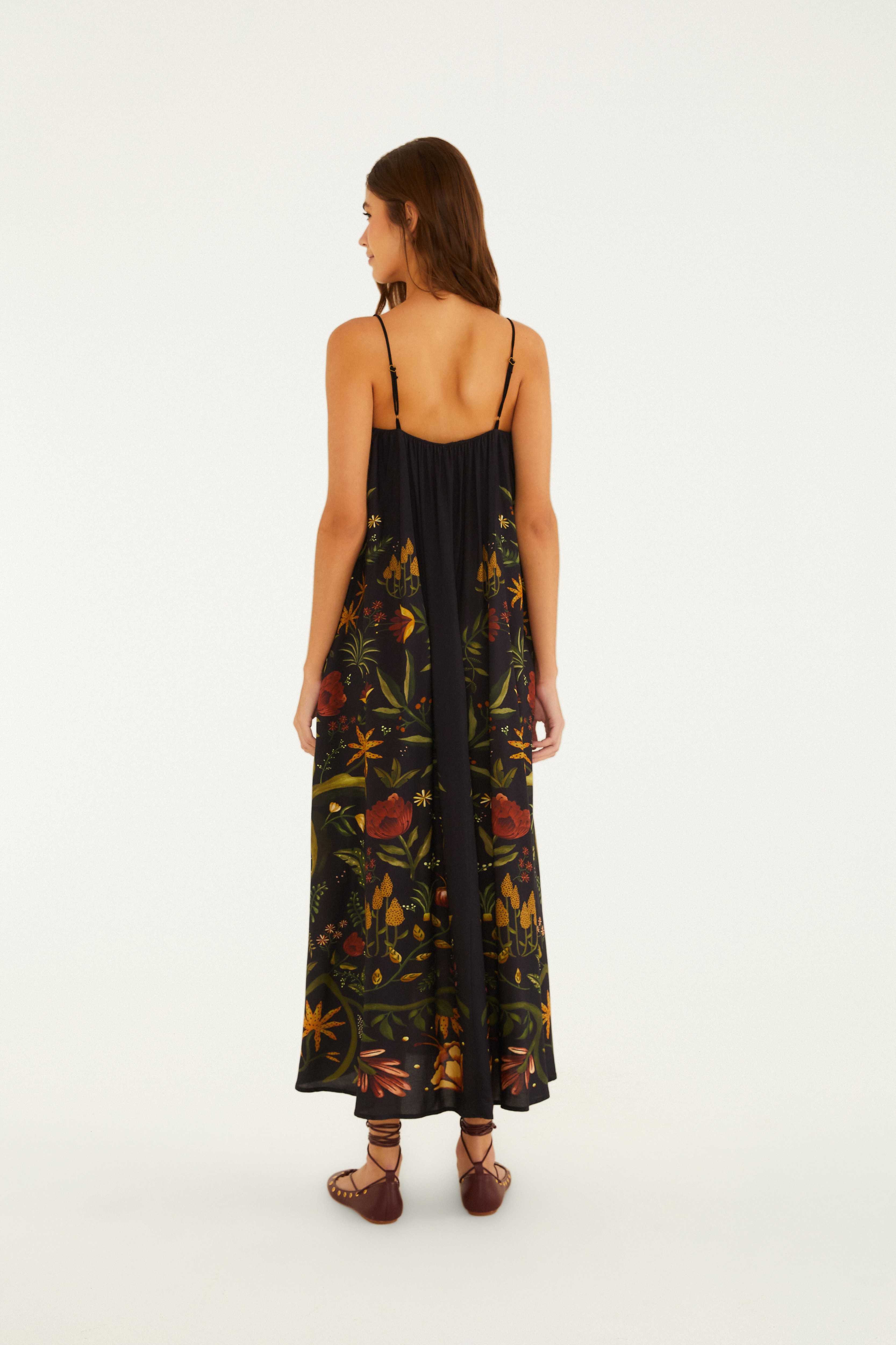 Vestido Estampado Inverno Tropical